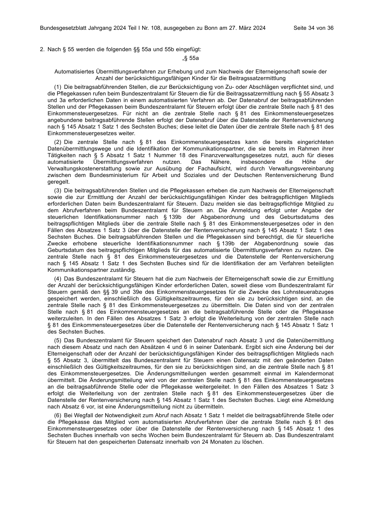 BGBl. 2024, Seite 34 — Originalseite als Abbildung