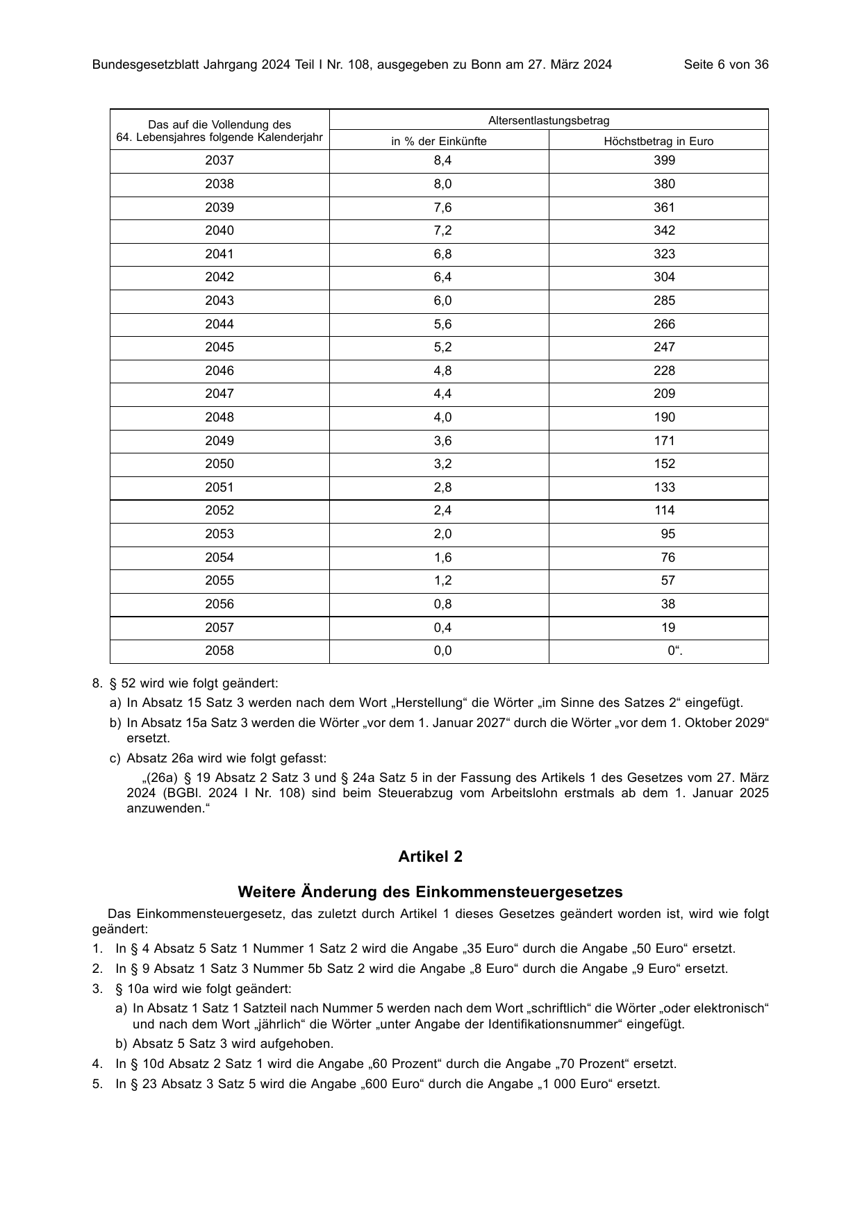 BGBl. 2024, Seite 6 — Originalseite als Abbildung