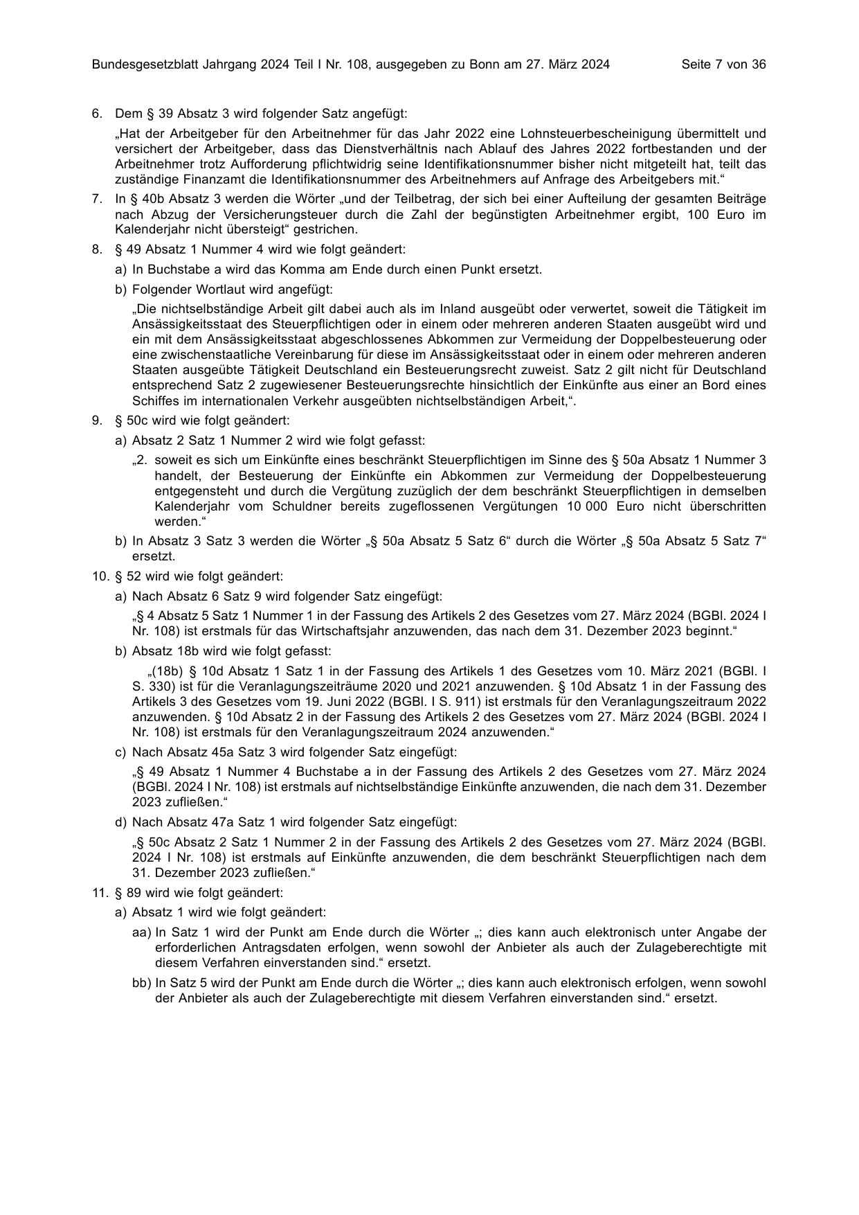 BGBl. 2024, Seite 7 — Originalseite als Abbildung