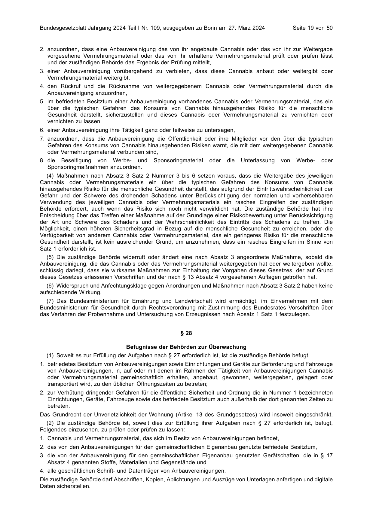 BGBl. 2024, Seite 19 — Originalseite als Abbildung