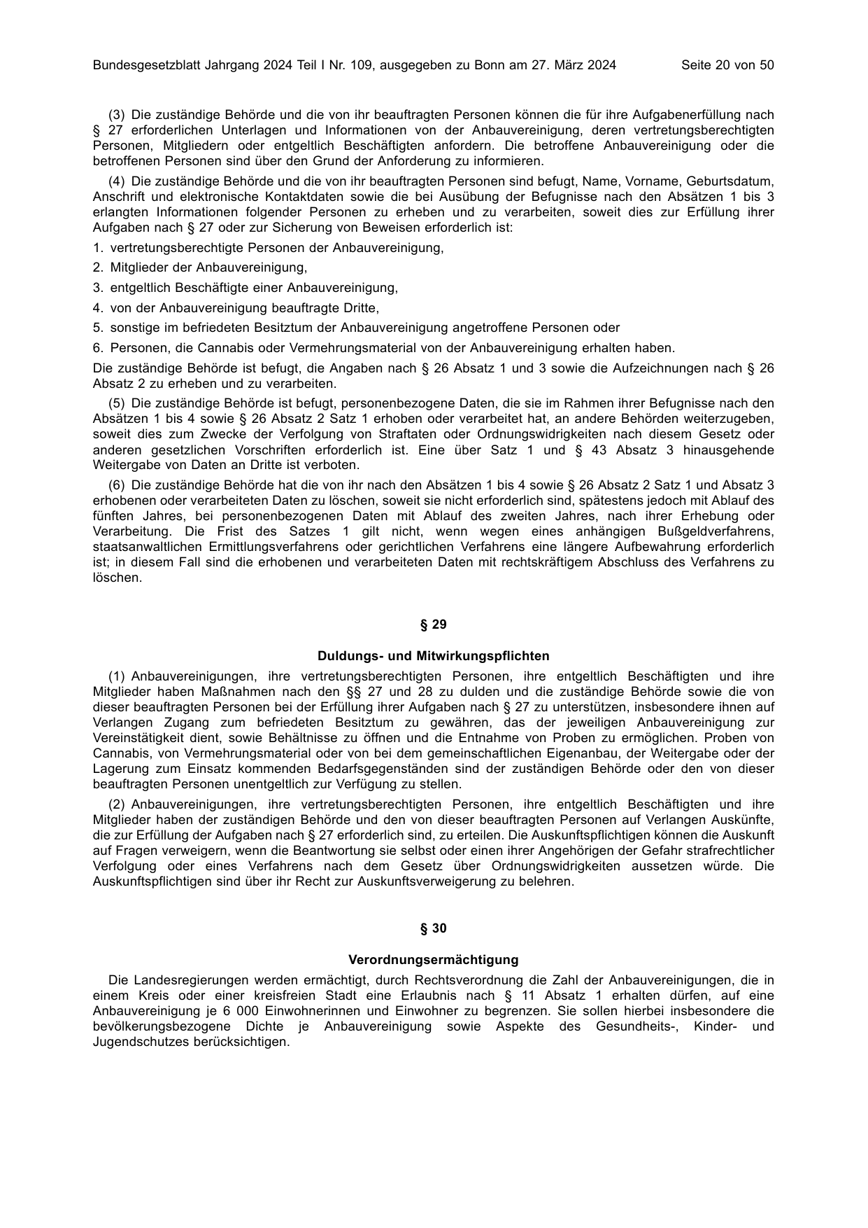 BGBl. 2024, Seite 20 — Originalseite als Abbildung