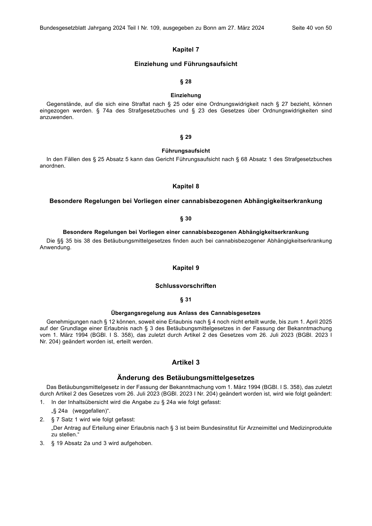 BGBl. 2024, Seite 40 — Originalseite als Abbildung