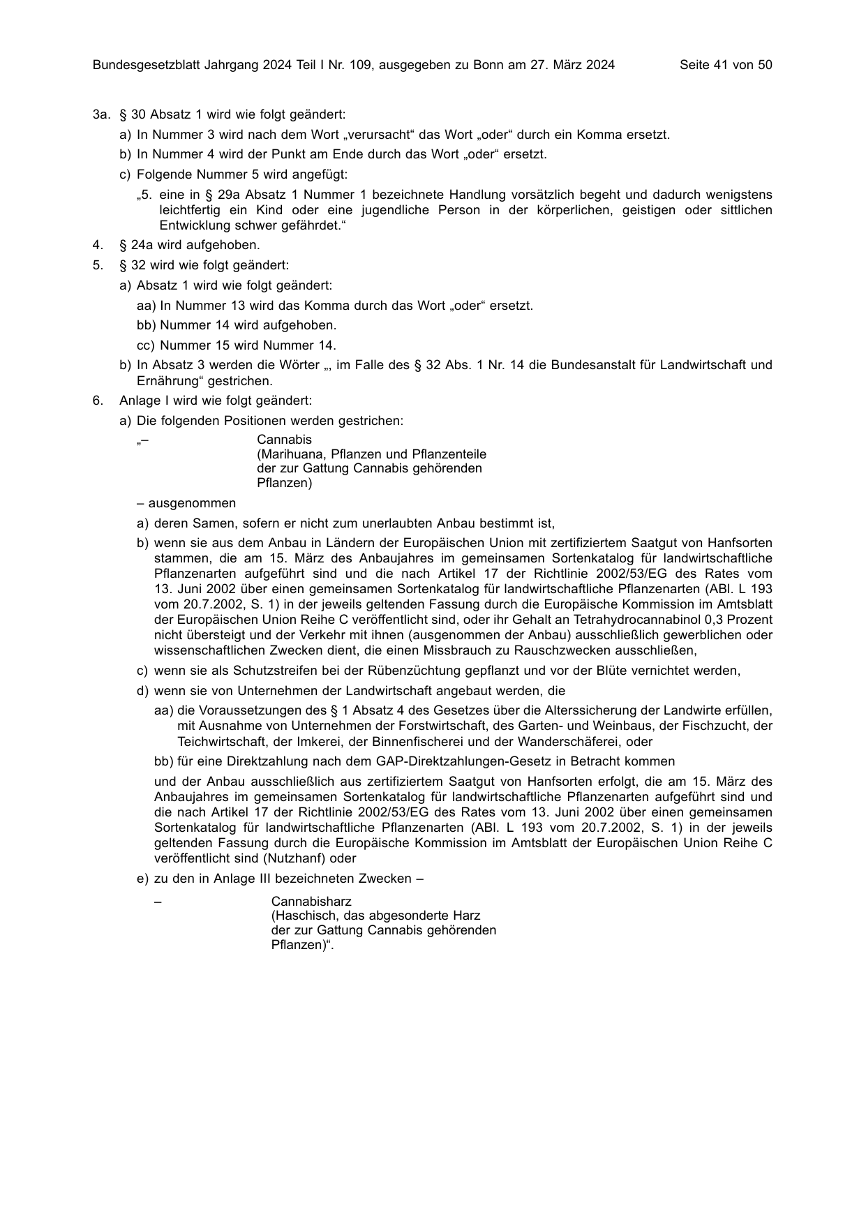 BGBl. 2024, Seite 41 — Originalseite als Abbildung