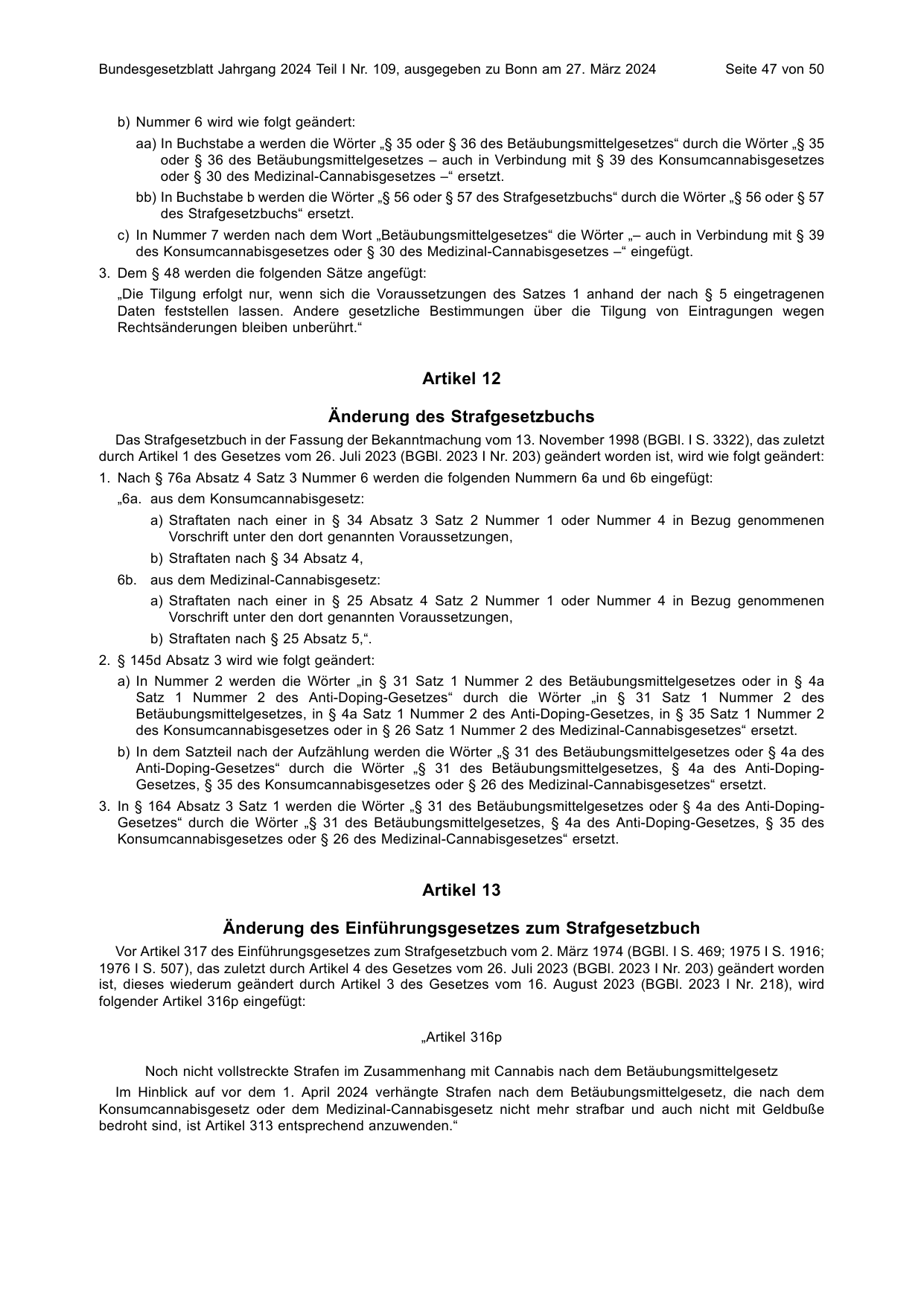 BGBl. 2024, Seite 47 — Originalseite als Abbildung