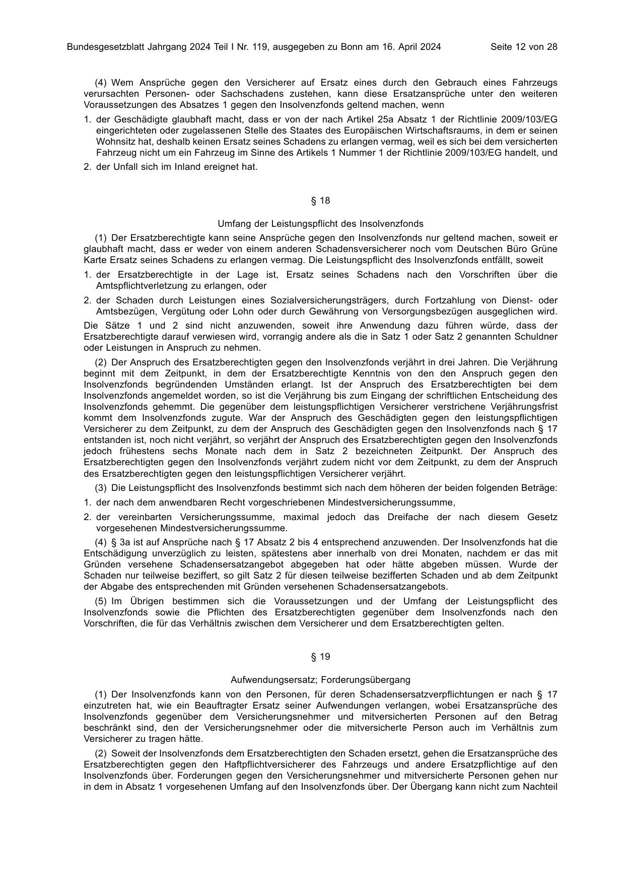 BGBl. 2024, Seite 12 — Originalseite als Abbildung
