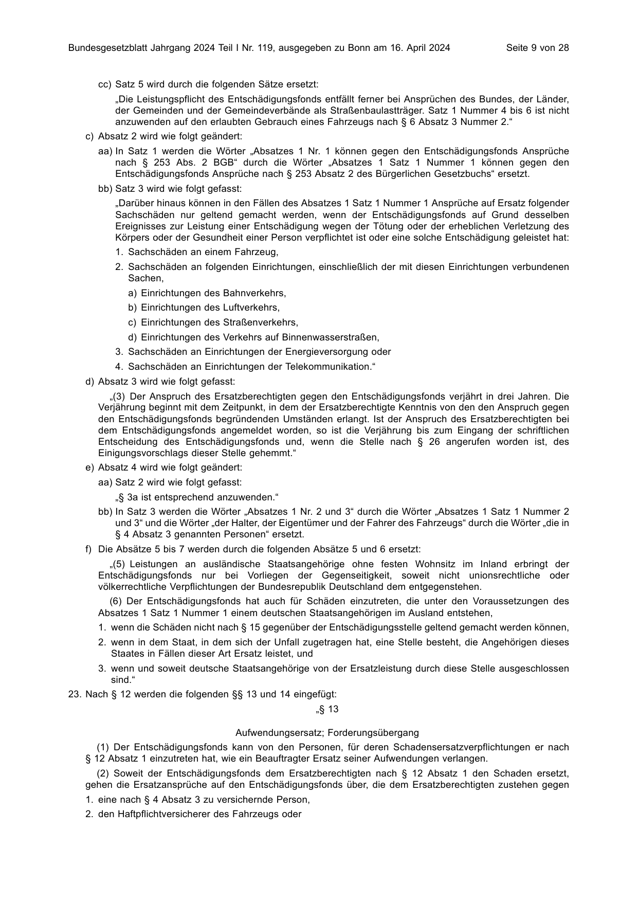 BGBl. 2024, Seite 9 — Originalseite als Abbildung