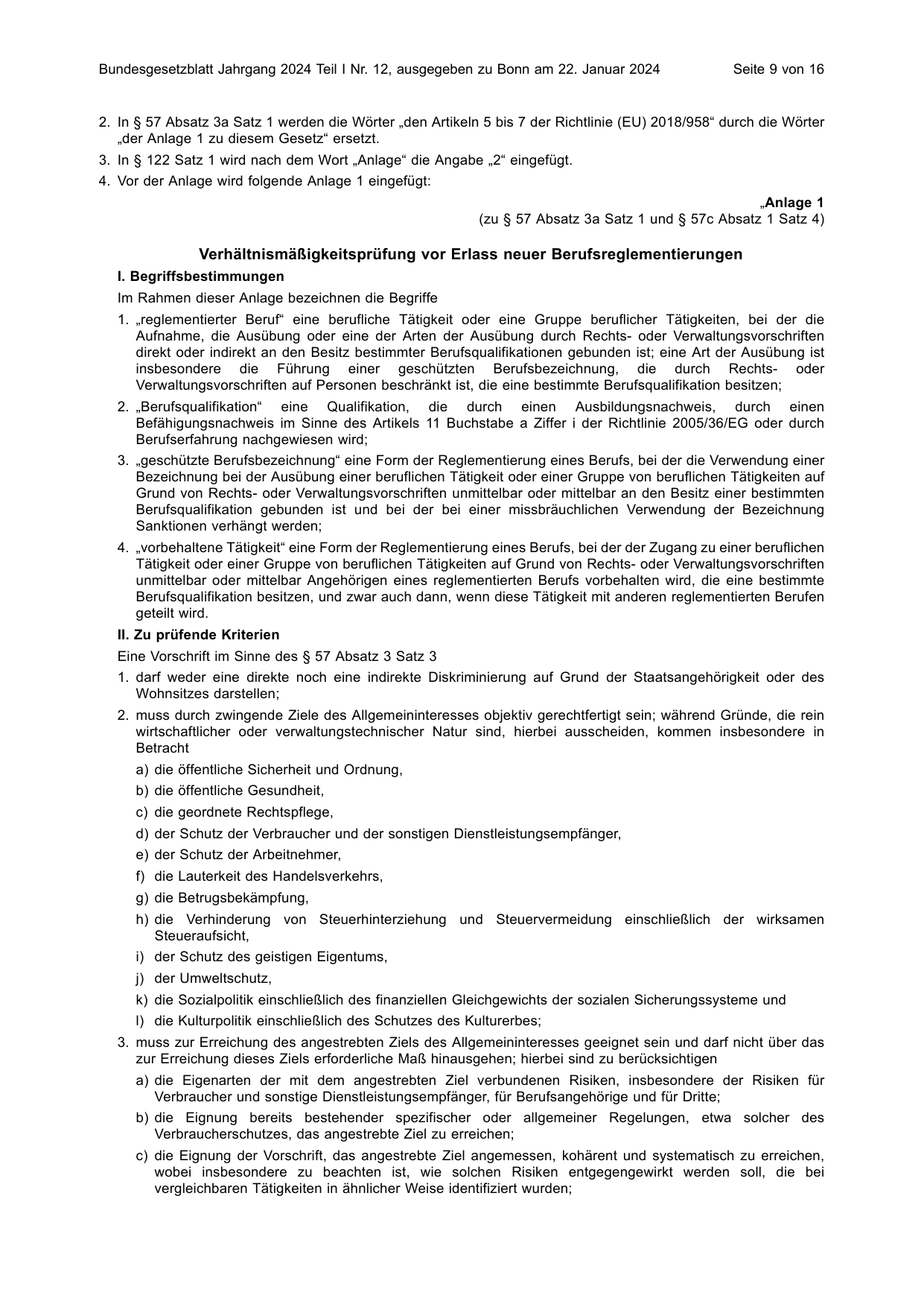 BGBl. 2024, Seite 9 — Originalseite als Abbildung