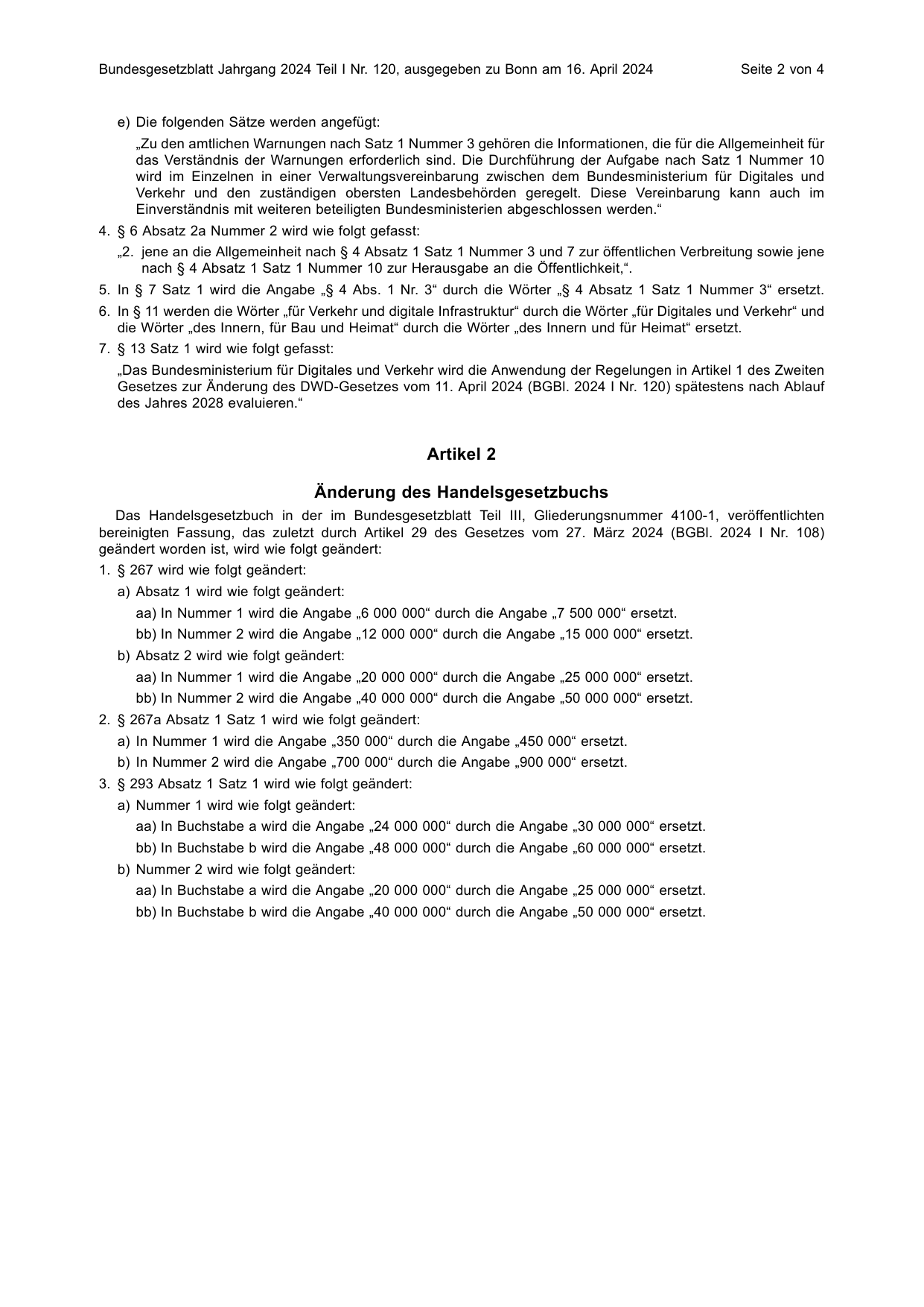 BGBl. 2024, Seite 2 — Originalseite als Abbildung