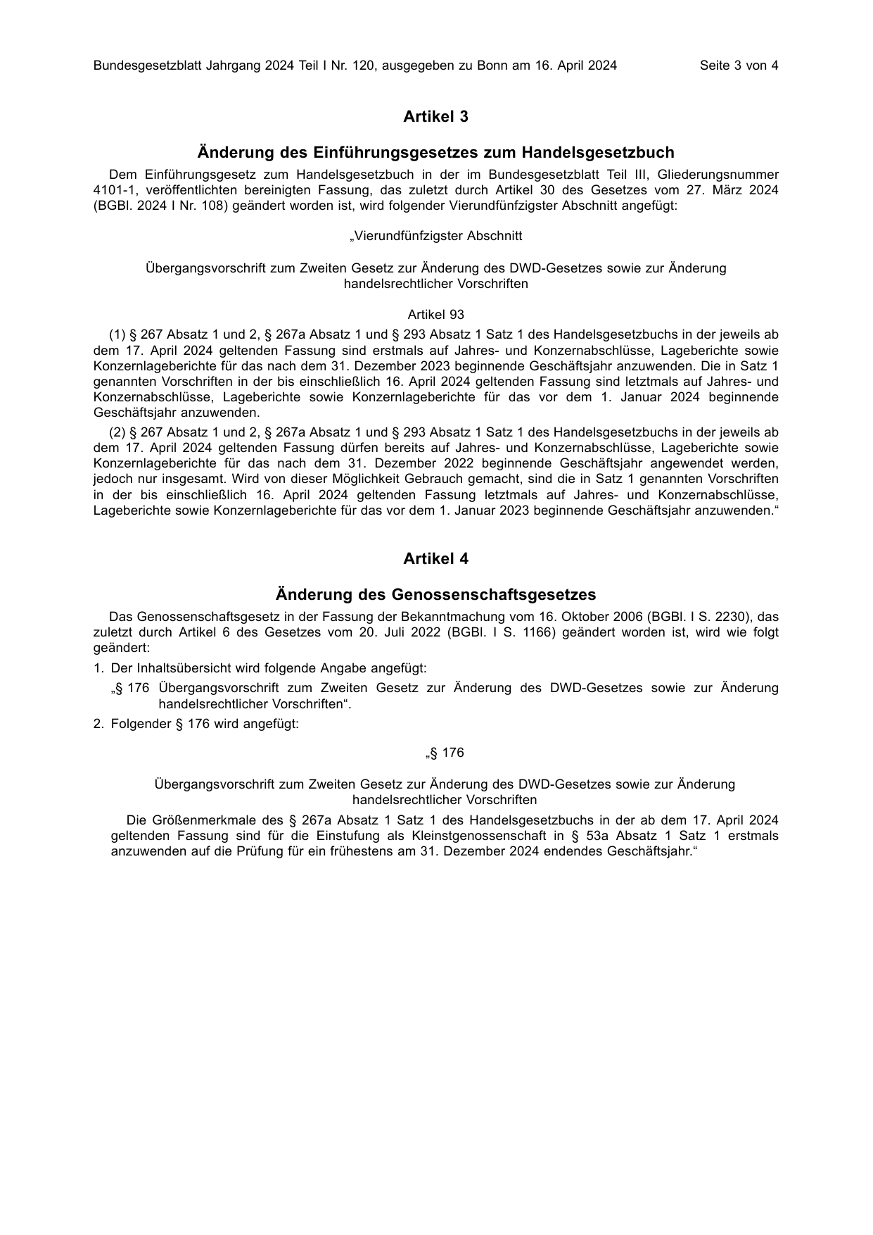 BGBl. 2024, Seite 3 — Originalseite als Abbildung