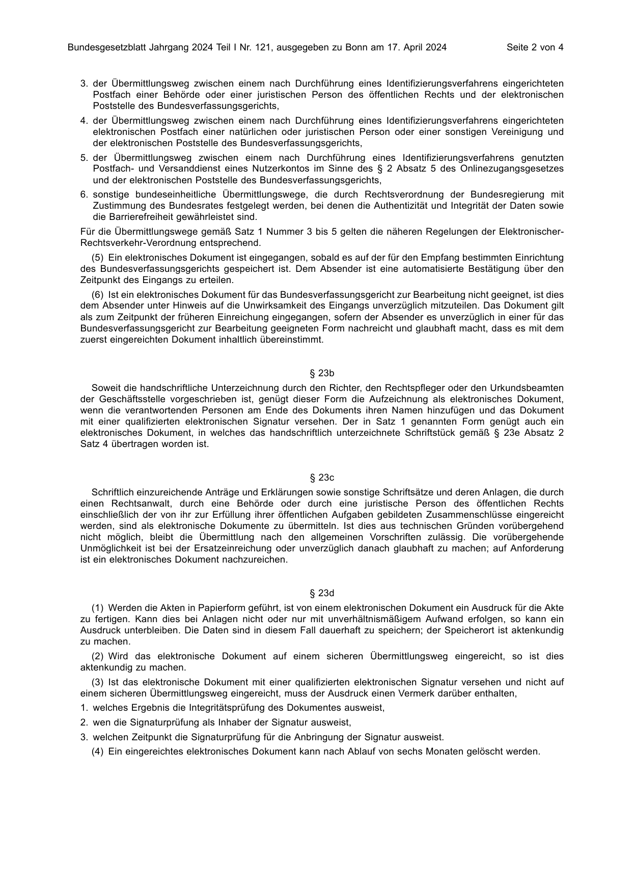 BGBl. 2024, Seite 2 — Originalseite als Abbildung