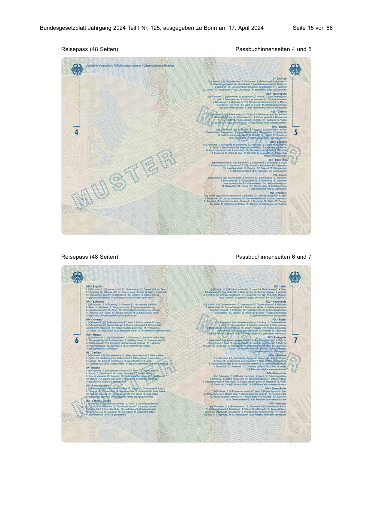 BGBl. 2024, Seite 15 — Originalseite als Abbildung