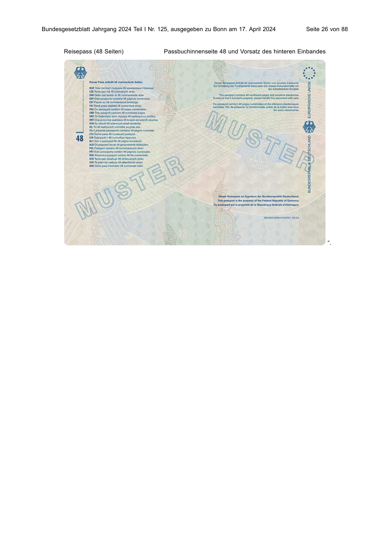 BGBl. 2024, Seite 26 — Originalseite als Abbildung