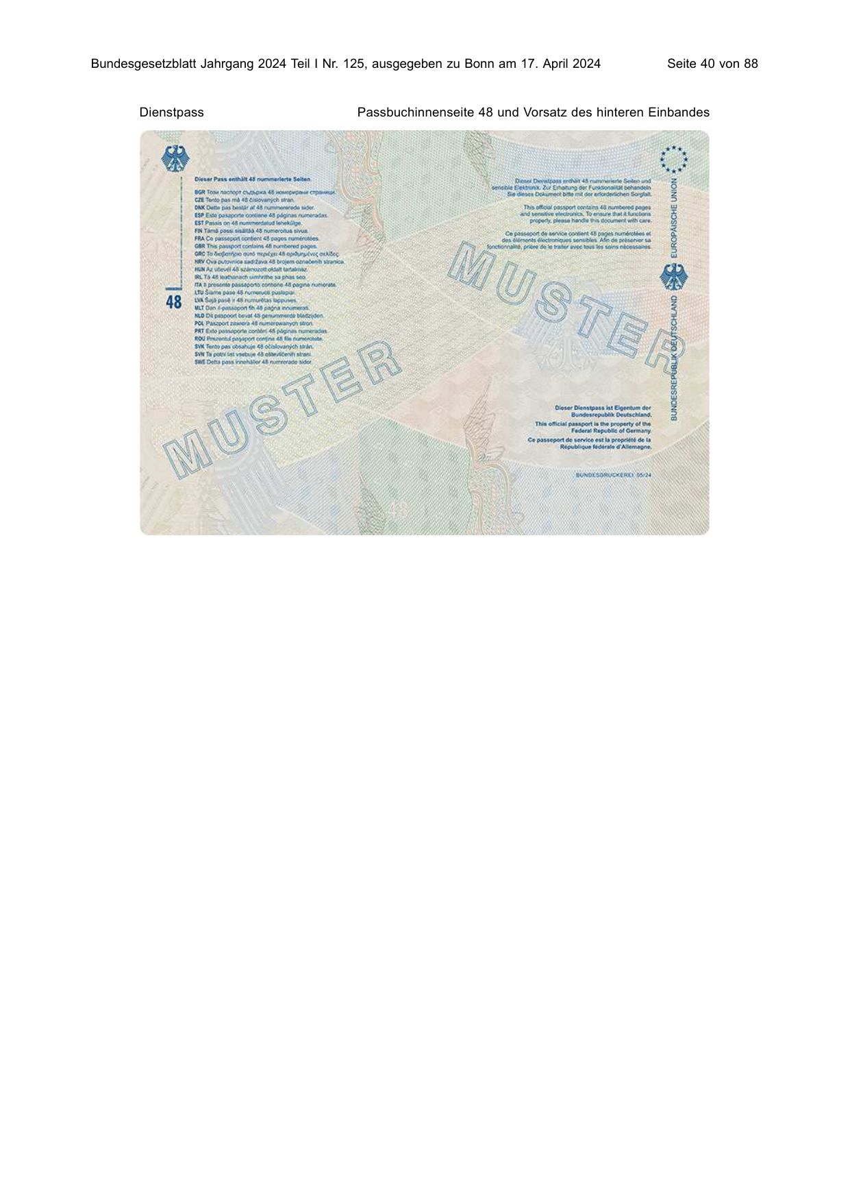 BGBl. 2024, Seite 40 — Originalseite als Abbildung