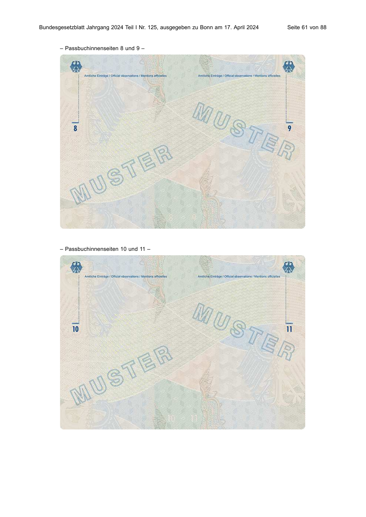 BGBl. 2024, Seite 61 — Originalseite als Abbildung