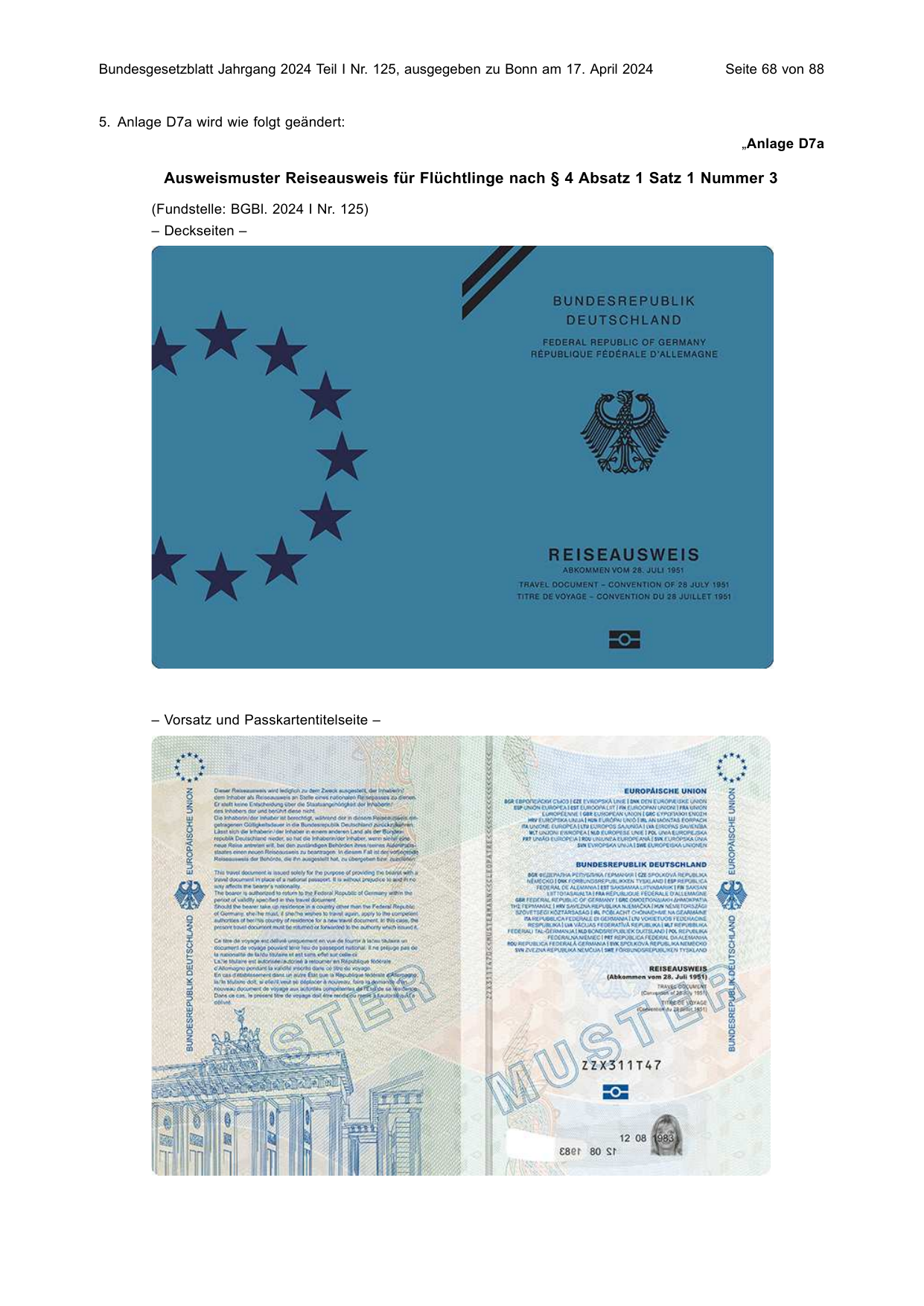 BGBl. 2024, Seite 68 — Originalseite als Abbildung