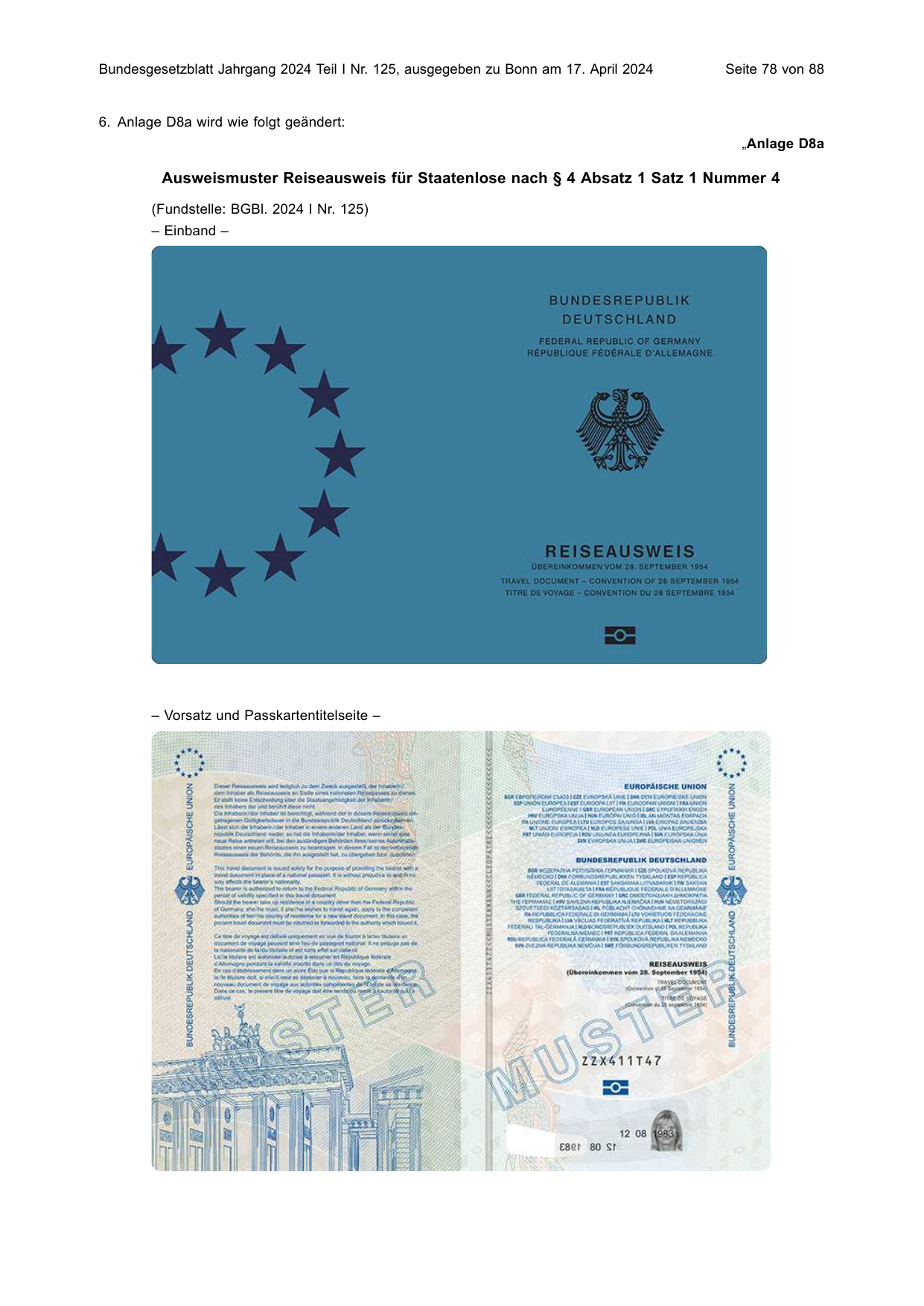 BGBl. 2024, Seite 78 — Originalseite als Abbildung