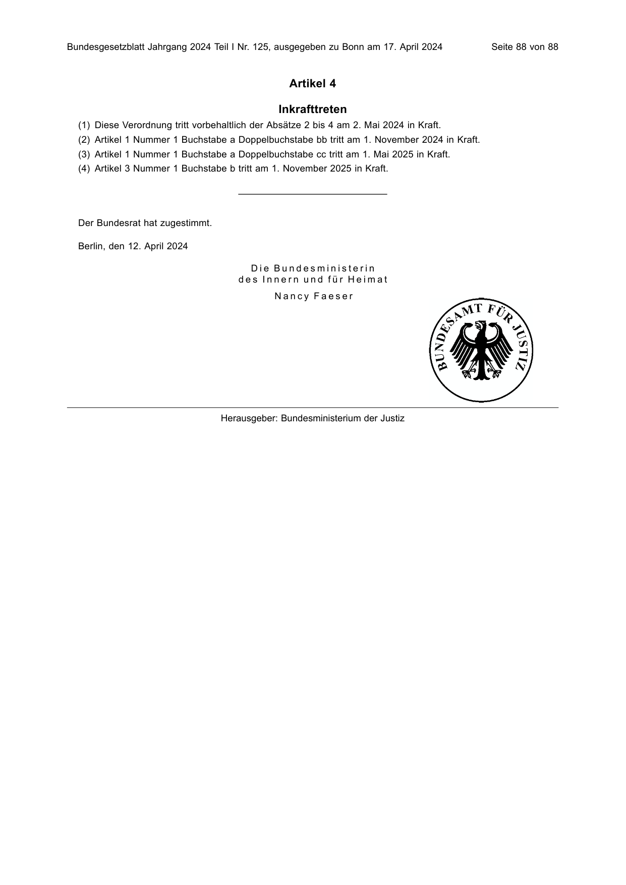 BGBl. 2024, Seite 88 — Originalseite als Abbildung