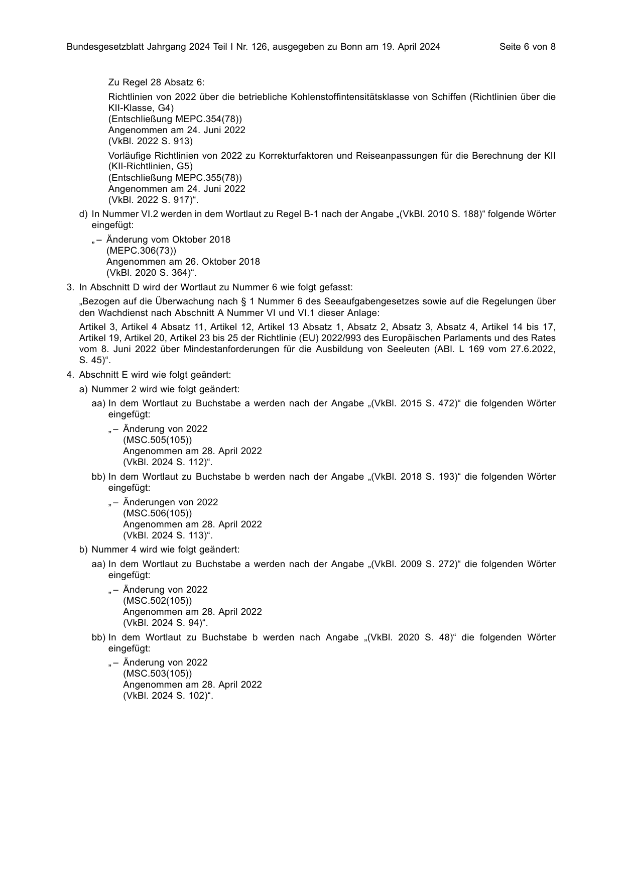 BGBl. 2024, Seite 6 — Originalseite als Abbildung