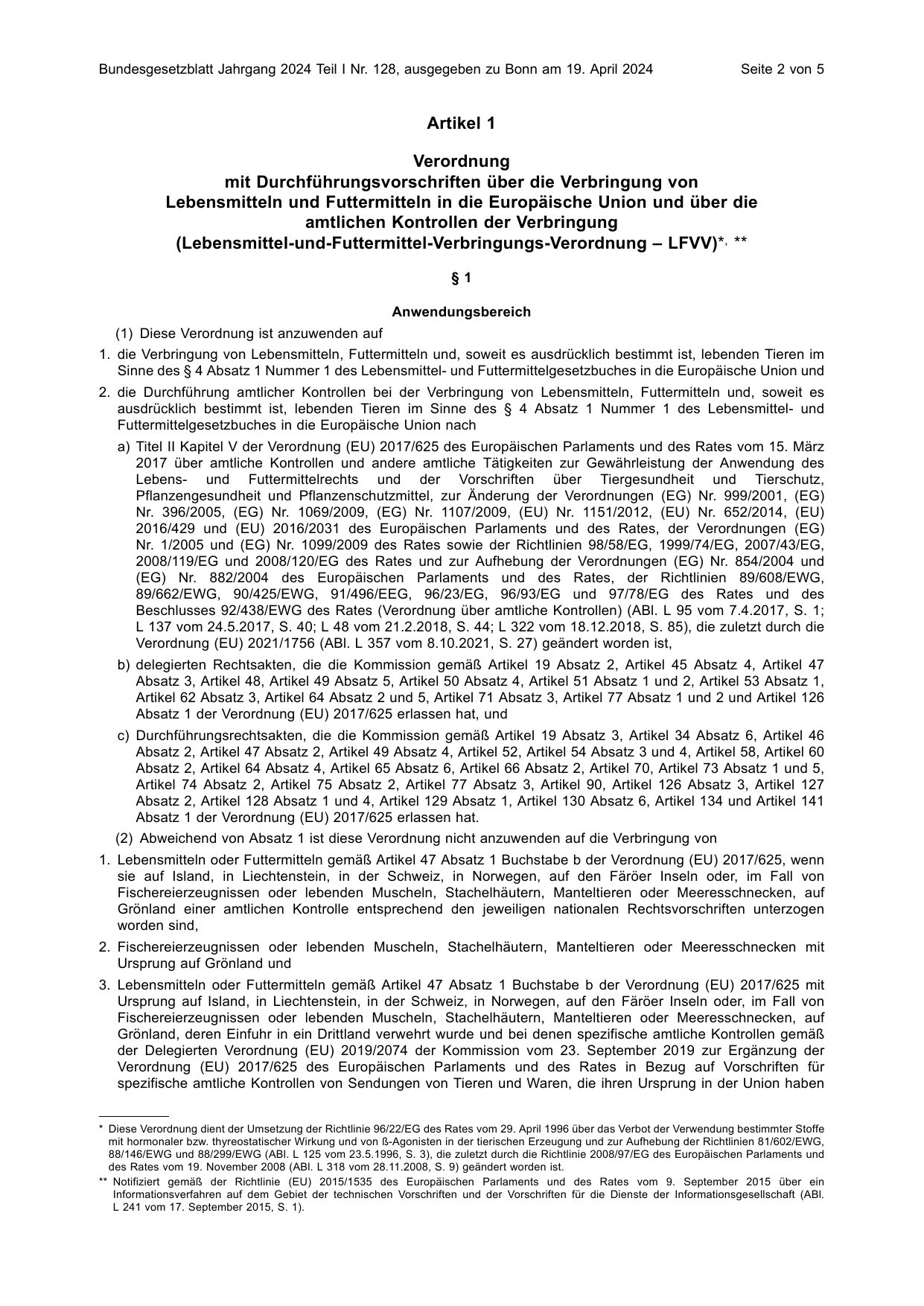 BGBl. 2024, Seite 2 — Originalseite als Abbildung