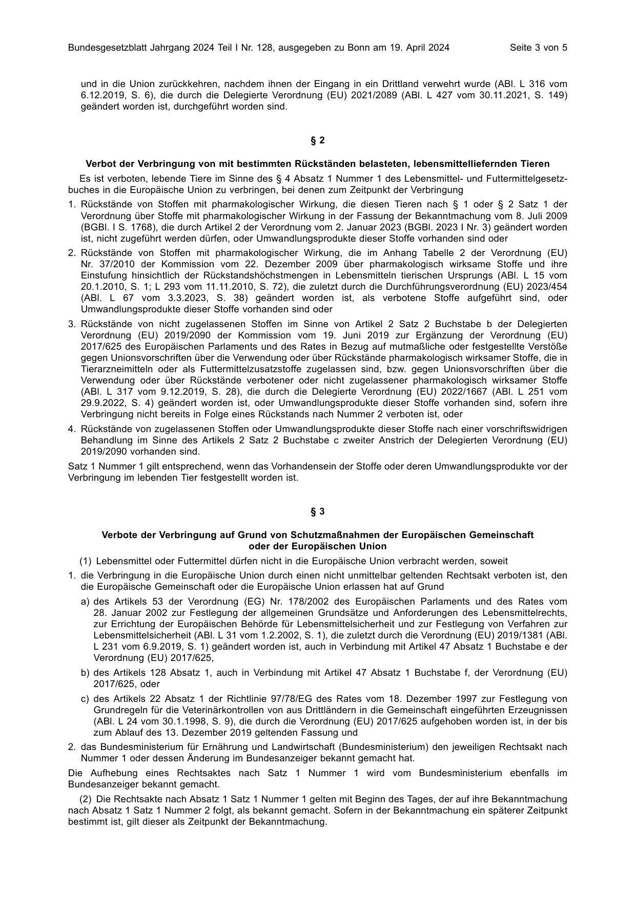 BGBl. 2024, Seite 3 — Originalseite als Abbildung