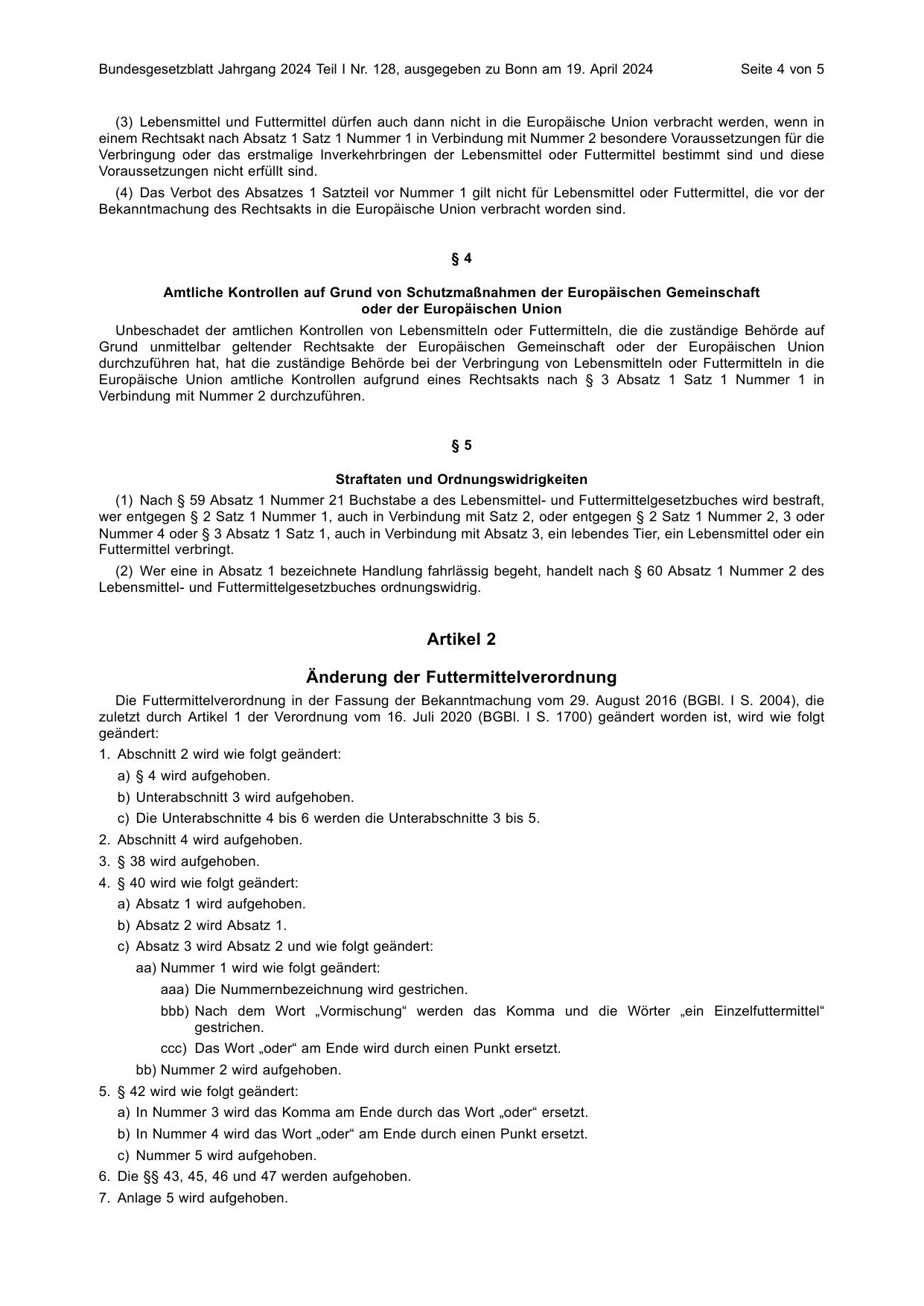 BGBl. 2024, Seite 4 — Originalseite als Abbildung