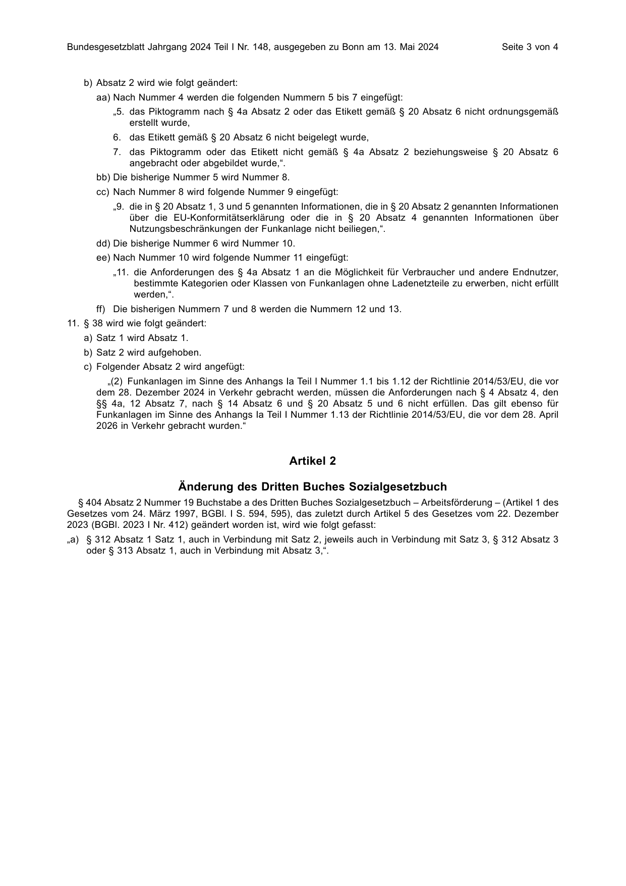 BGBl. 2024, Seite 3 — Originalseite als Abbildung
