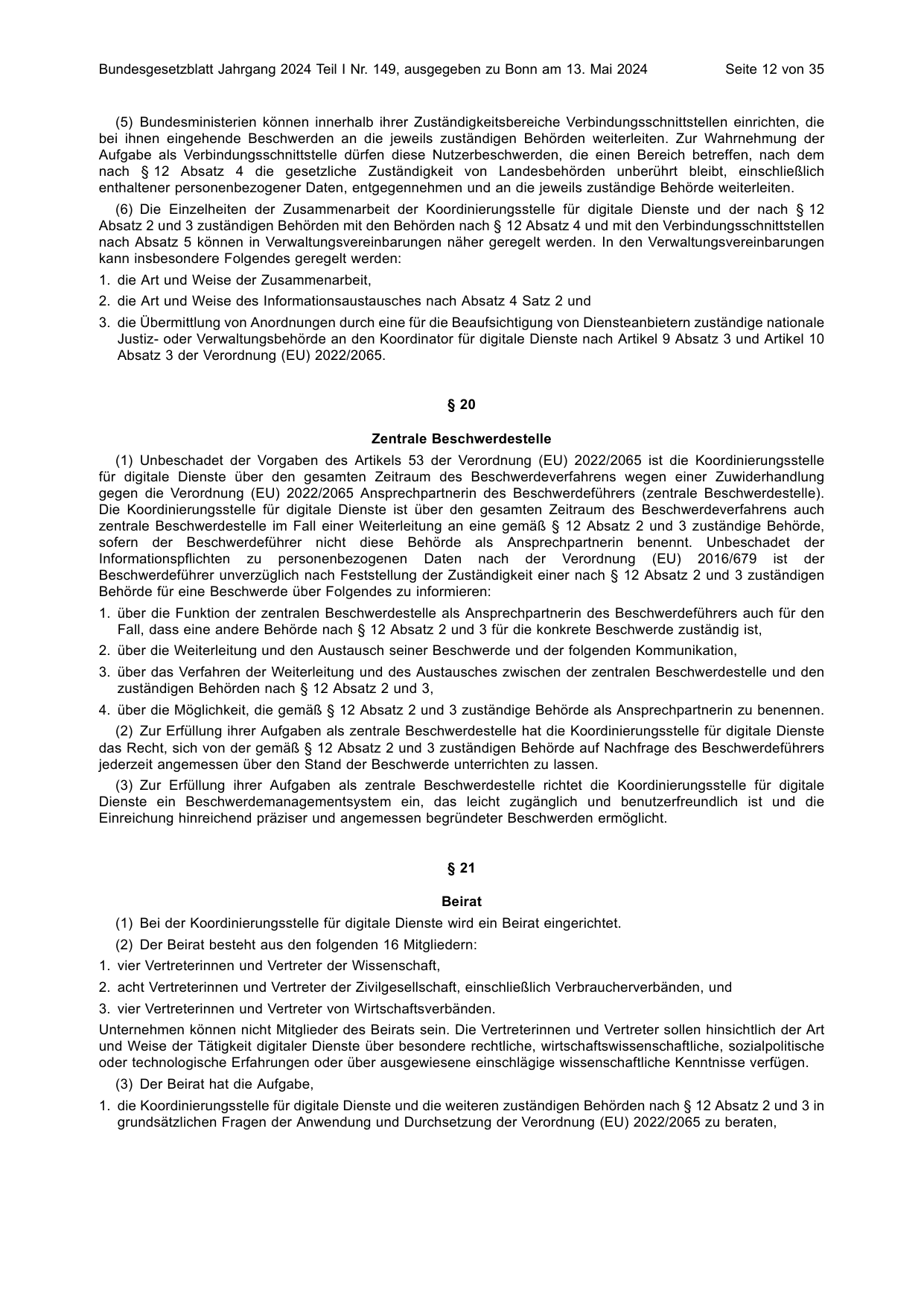BGBl. 2024, Seite 12 — Originalseite als Abbildung
