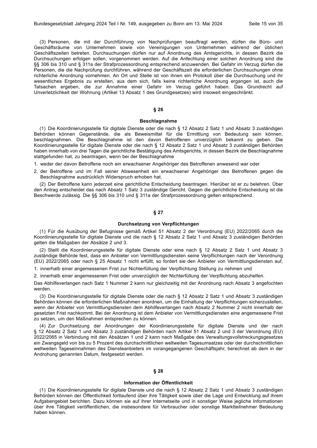 BGBl. 2024, Seite 15 — Originalseite als Abbildung
