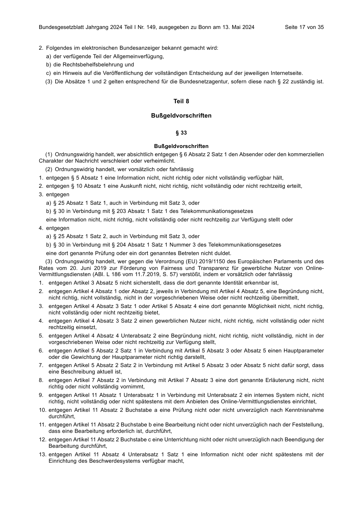 BGBl. 2024, Seite 17 — Originalseite als Abbildung