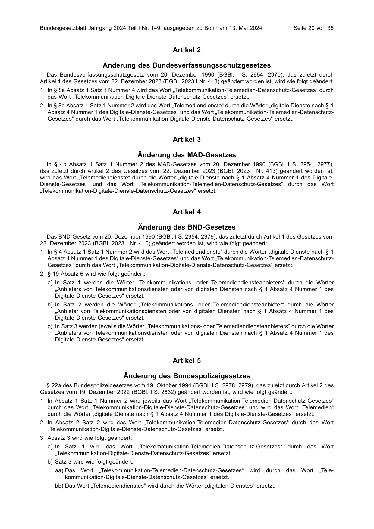 BGBl. 2024, Seite 20 — Originalseite als Abbildung