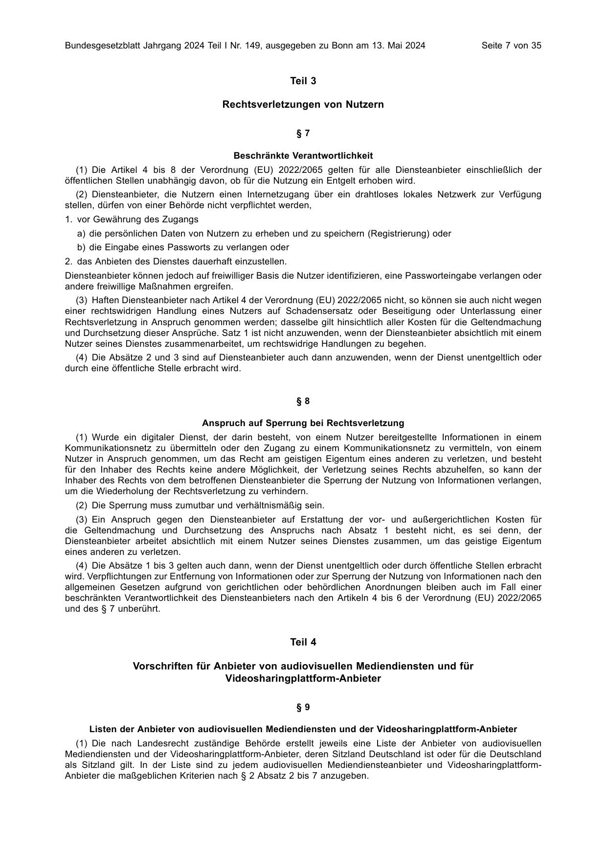 BGBl. 2024, Seite 7 — Originalseite als Abbildung
