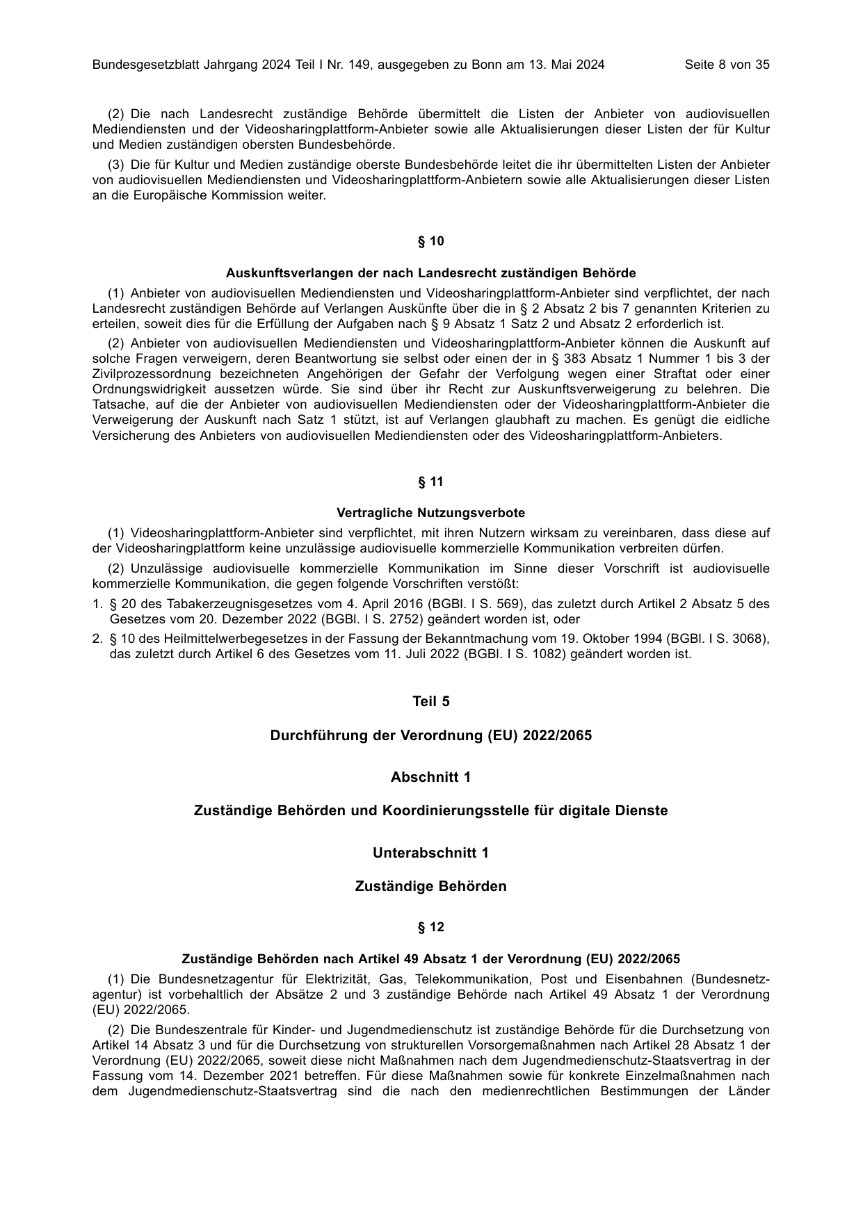 BGBl. 2024, Seite 8 — Originalseite als Abbildung