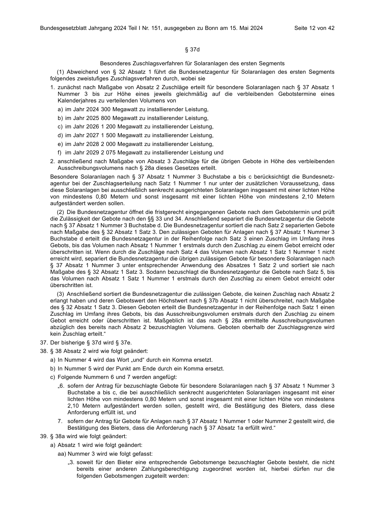 BGBl. 2024, Seite 12 — Originalseite als Abbildung