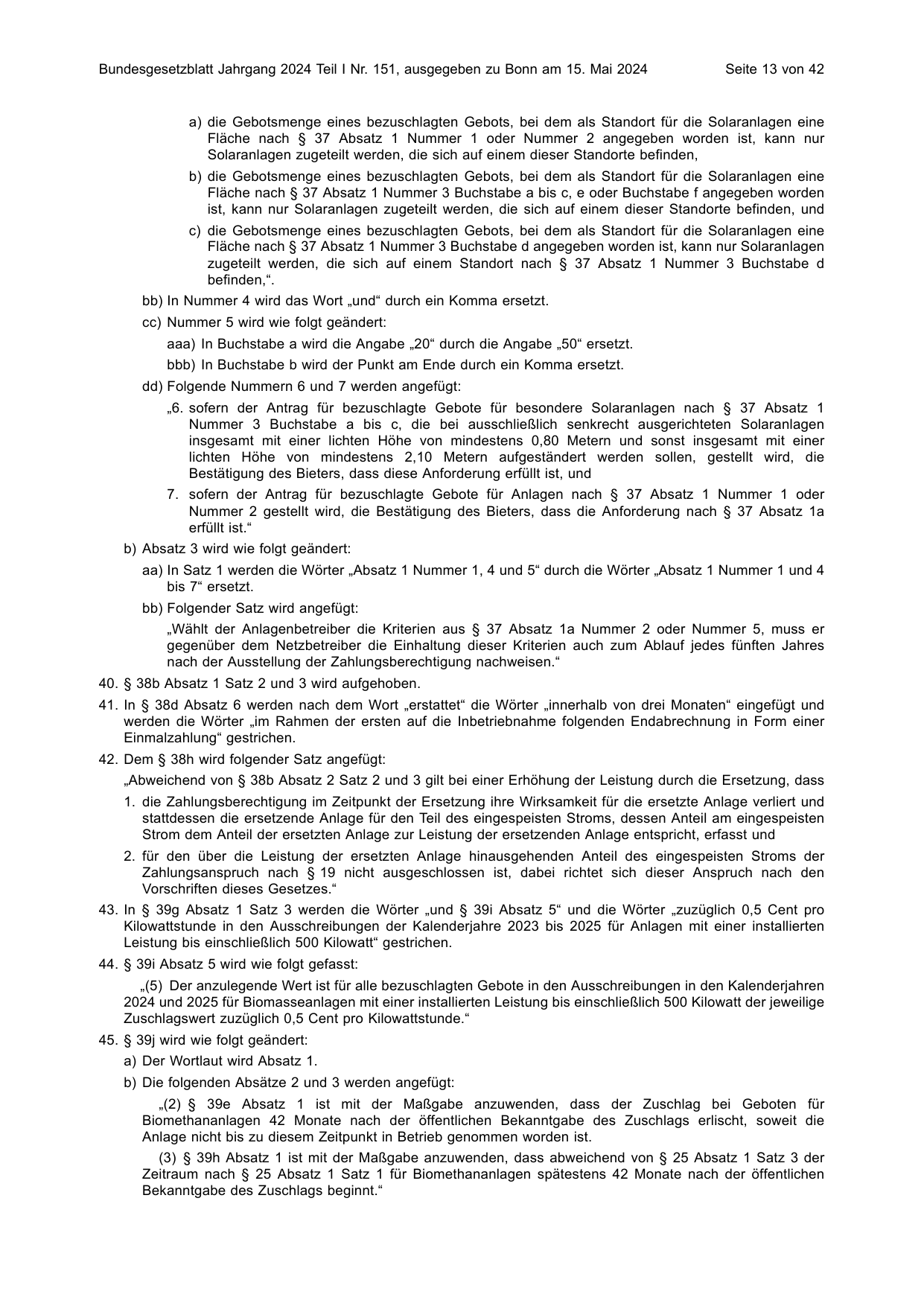 BGBl. 2024, Seite 13 — Originalseite als Abbildung
