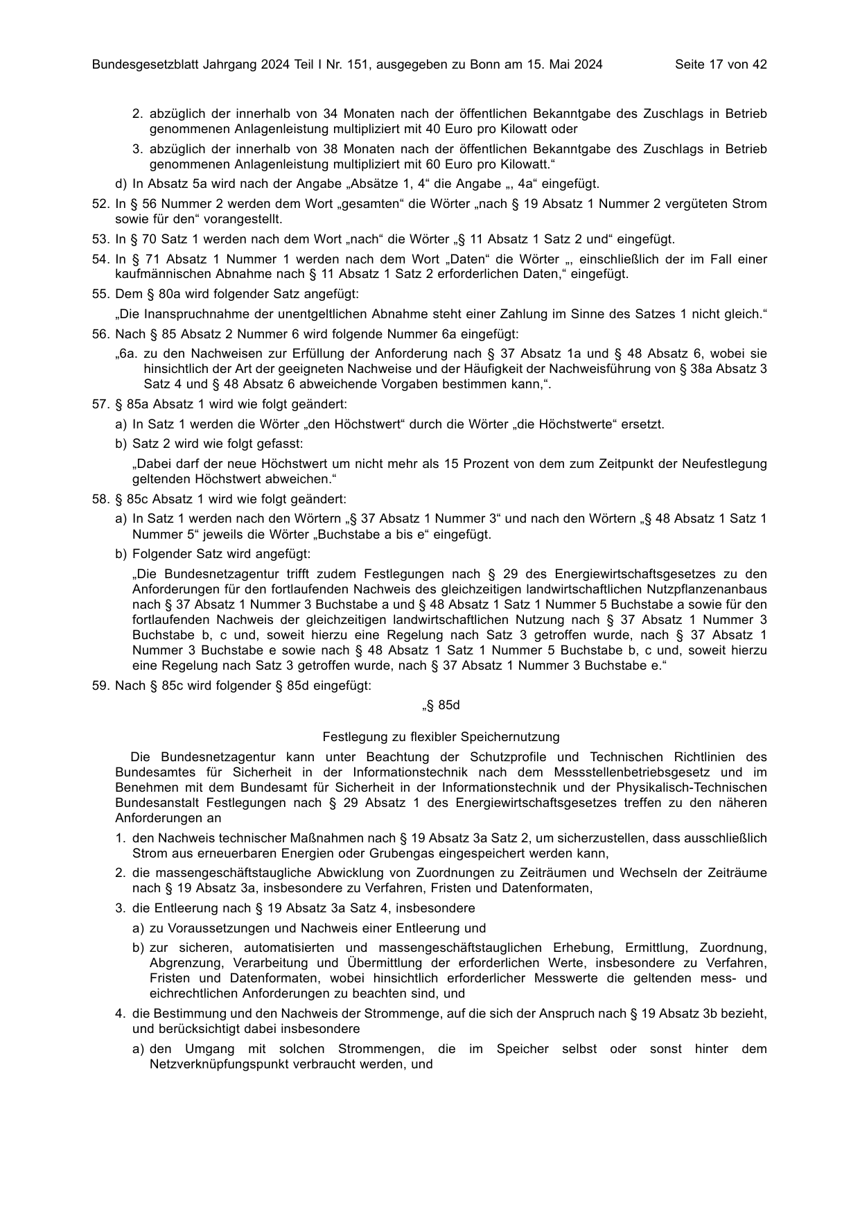 BGBl. 2024, Seite 17 — Originalseite als Abbildung