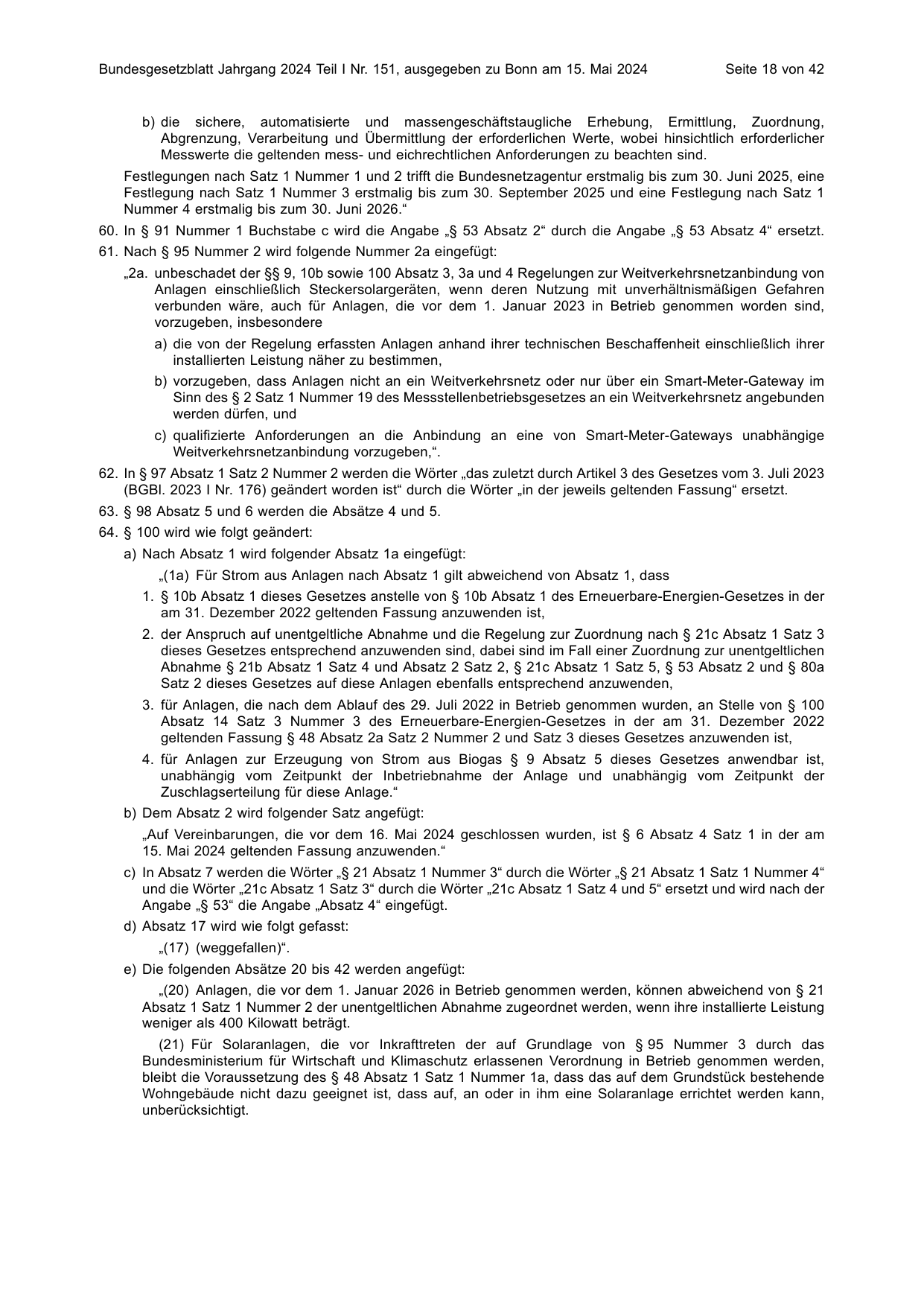 BGBl. 2024, Seite 18 — Originalseite als Abbildung