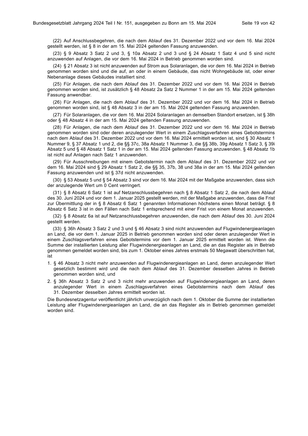 BGBl. 2024, Seite 19 — Originalseite als Abbildung