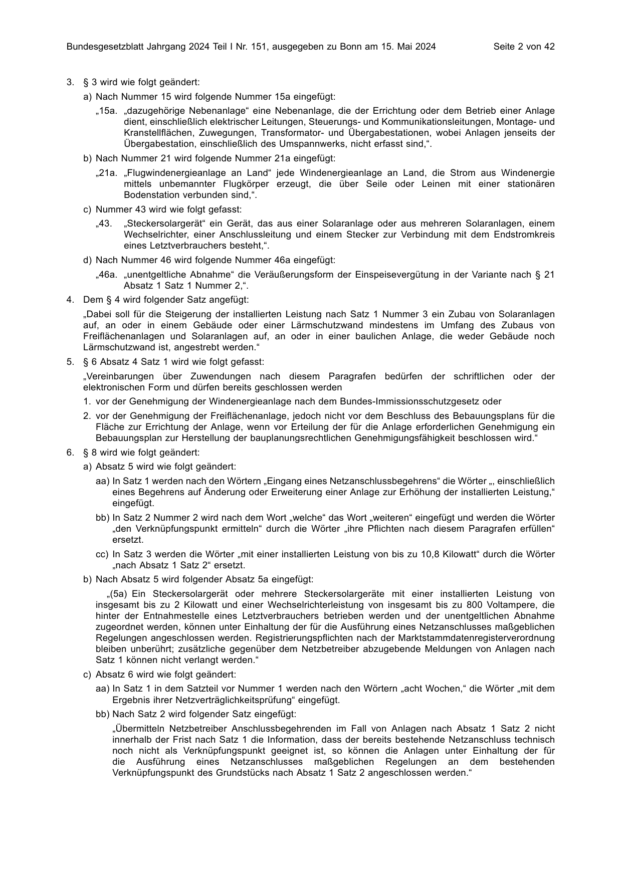 BGBl. 2024, Seite 2 — Originalseite als Abbildung