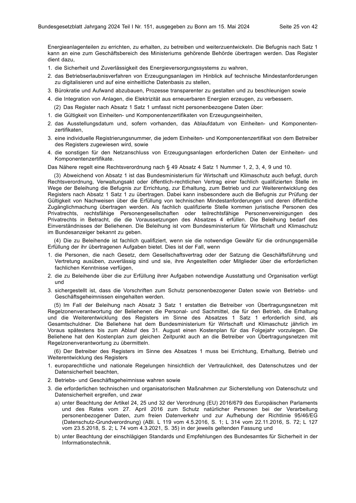 BGBl. 2024, Seite 25 — Originalseite als Abbildung