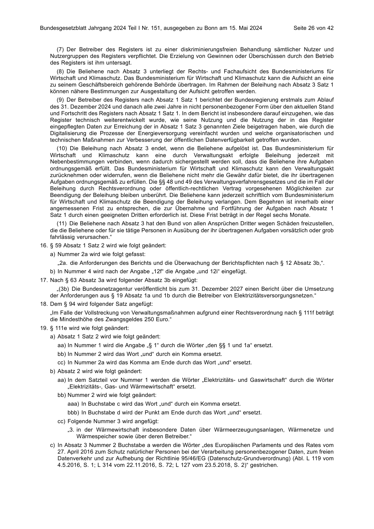 BGBl. 2024, Seite 26 — Originalseite als Abbildung