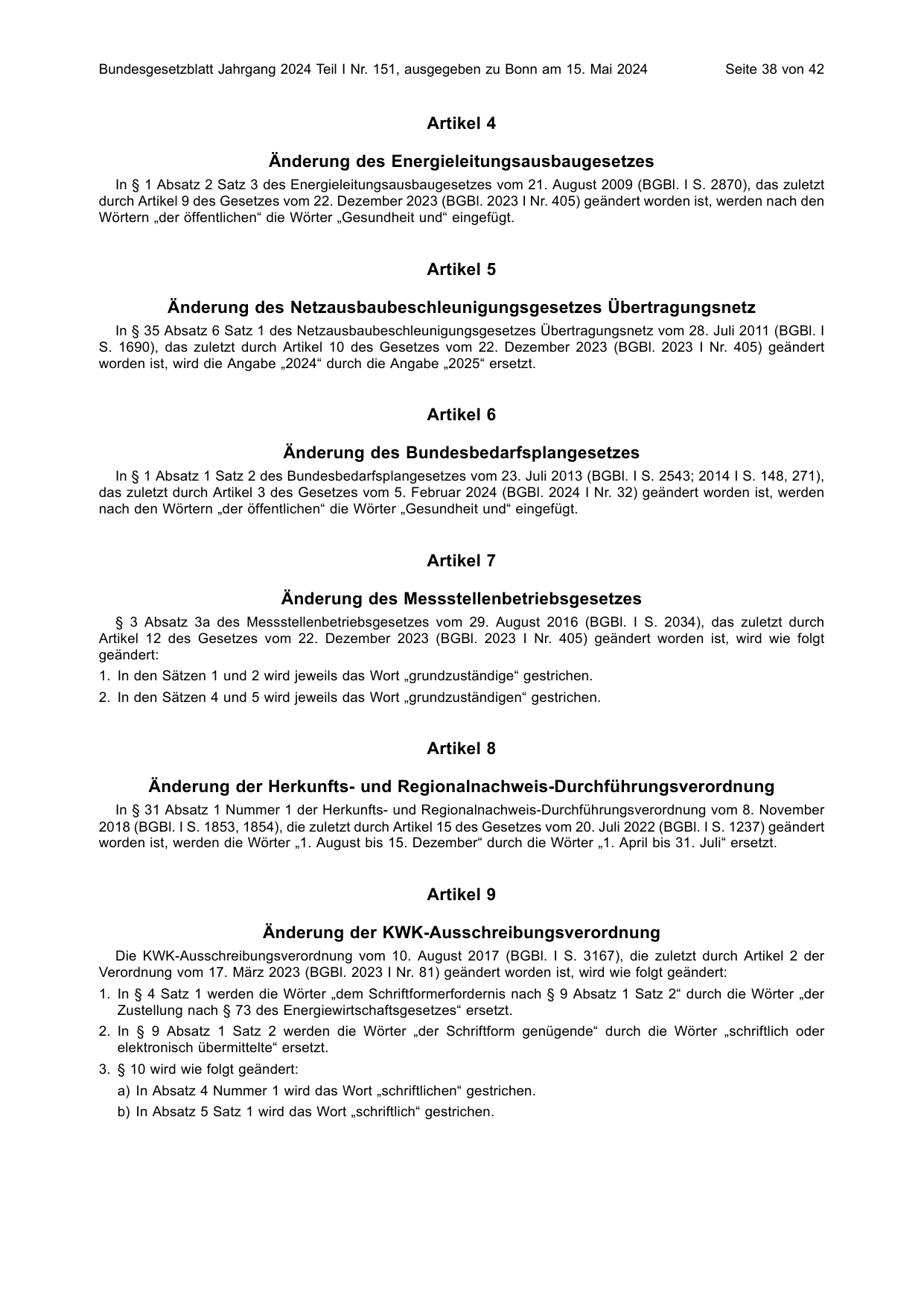 BGBl. 2024, Seite 38 — Originalseite als Abbildung