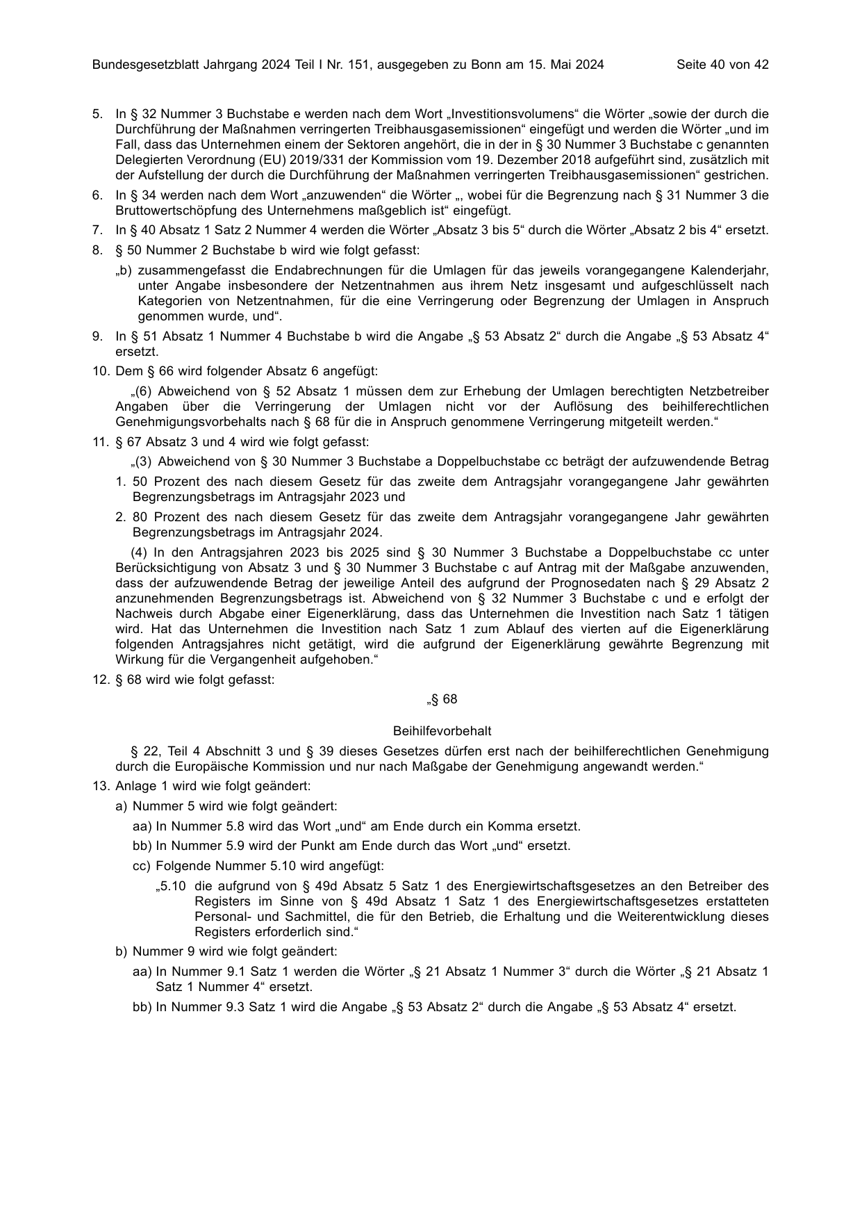 BGBl. 2024, Seite 40 — Originalseite als Abbildung