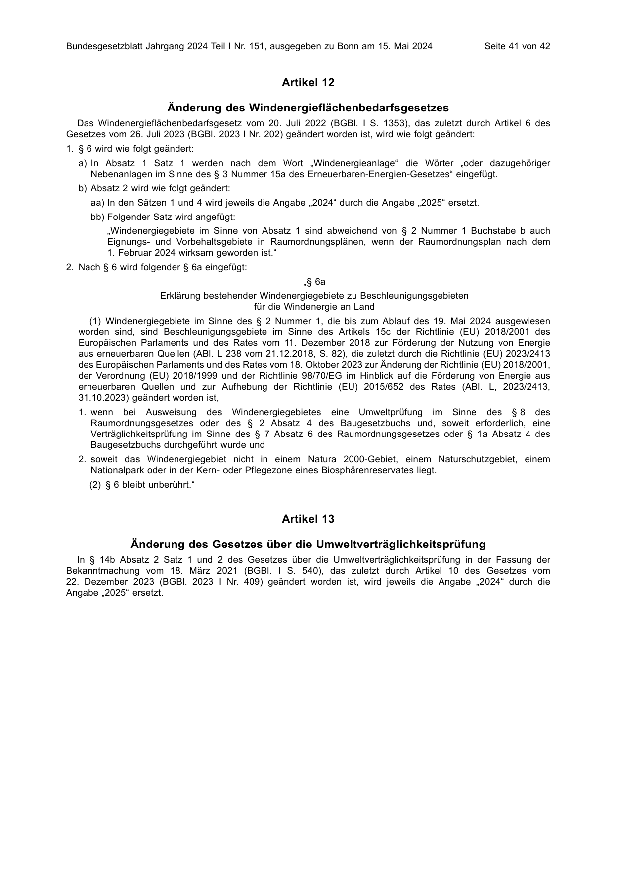 BGBl. 2024, Seite 41 — Originalseite als Abbildung