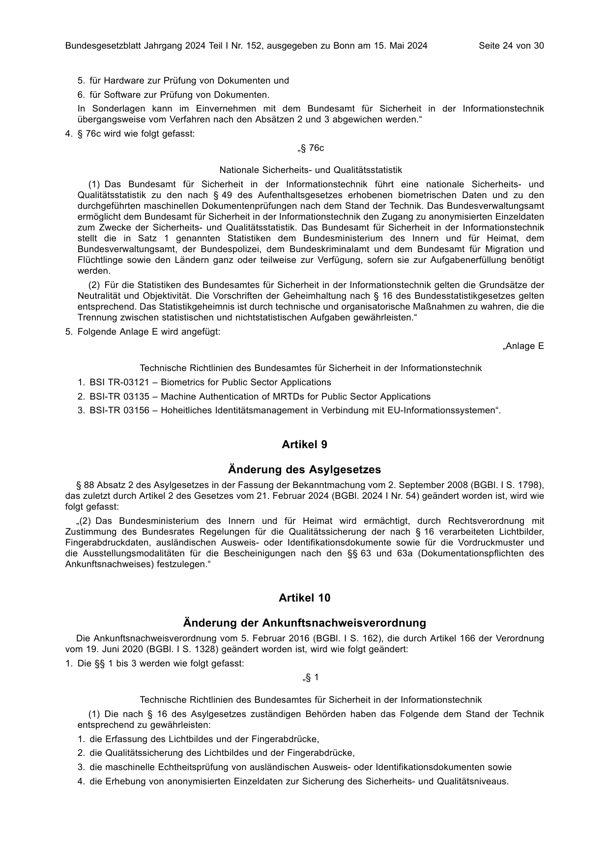 BGBl. 2024, Seite 24 — Originalseite als Abbildung