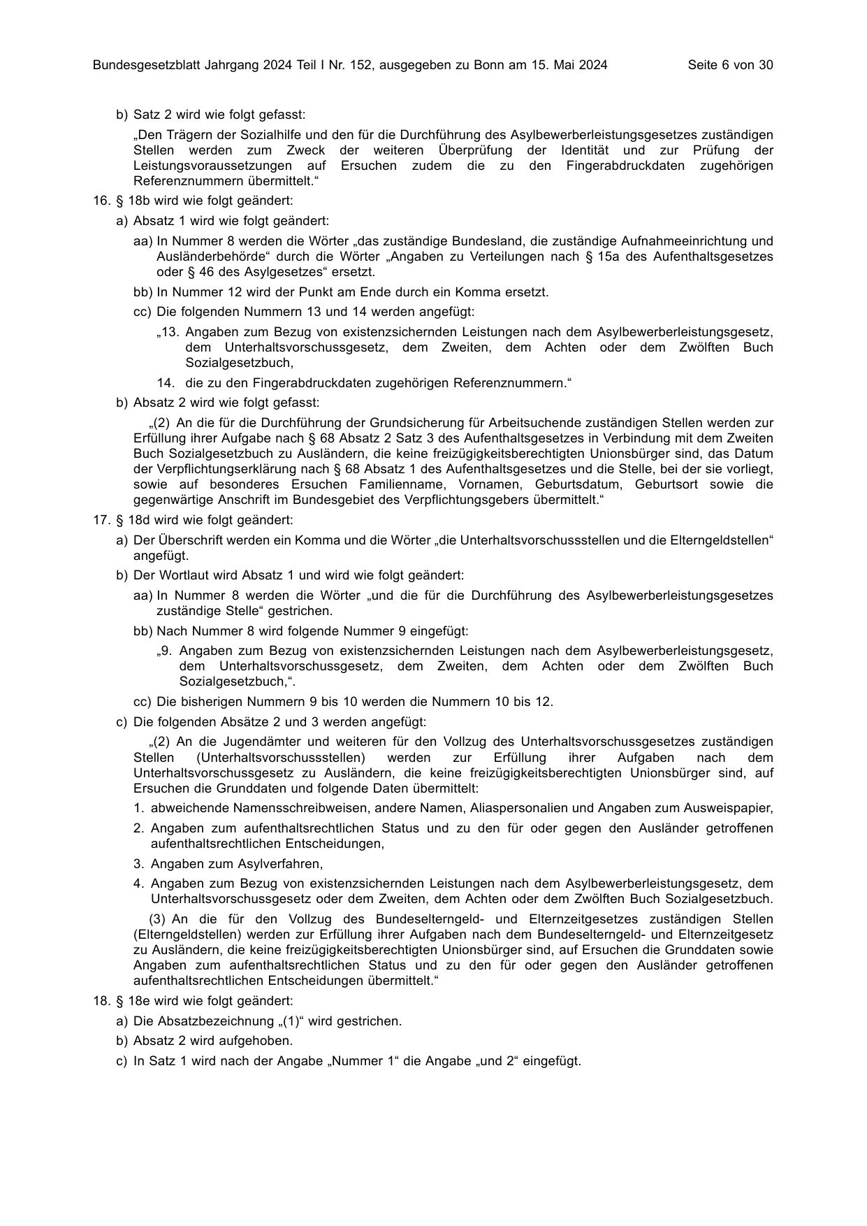 BGBl. 2024, Seite 6 — Originalseite als Abbildung