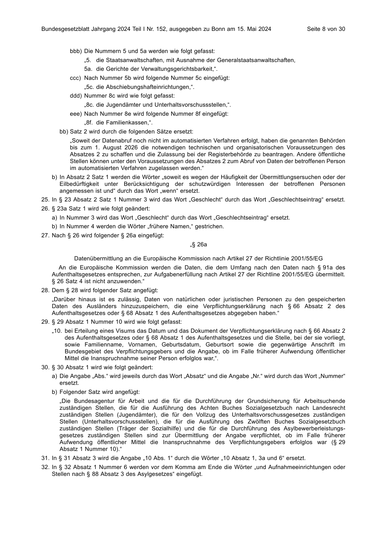 BGBl. 2024, Seite 8 — Originalseite als Abbildung