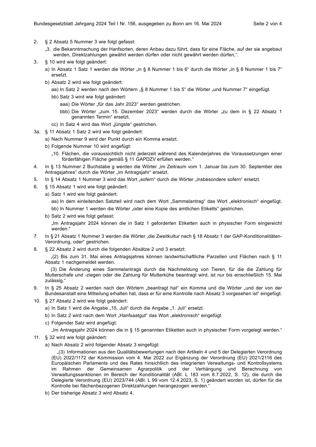 BGBl. 2024, Seite 2 — Originalseite als Abbildung