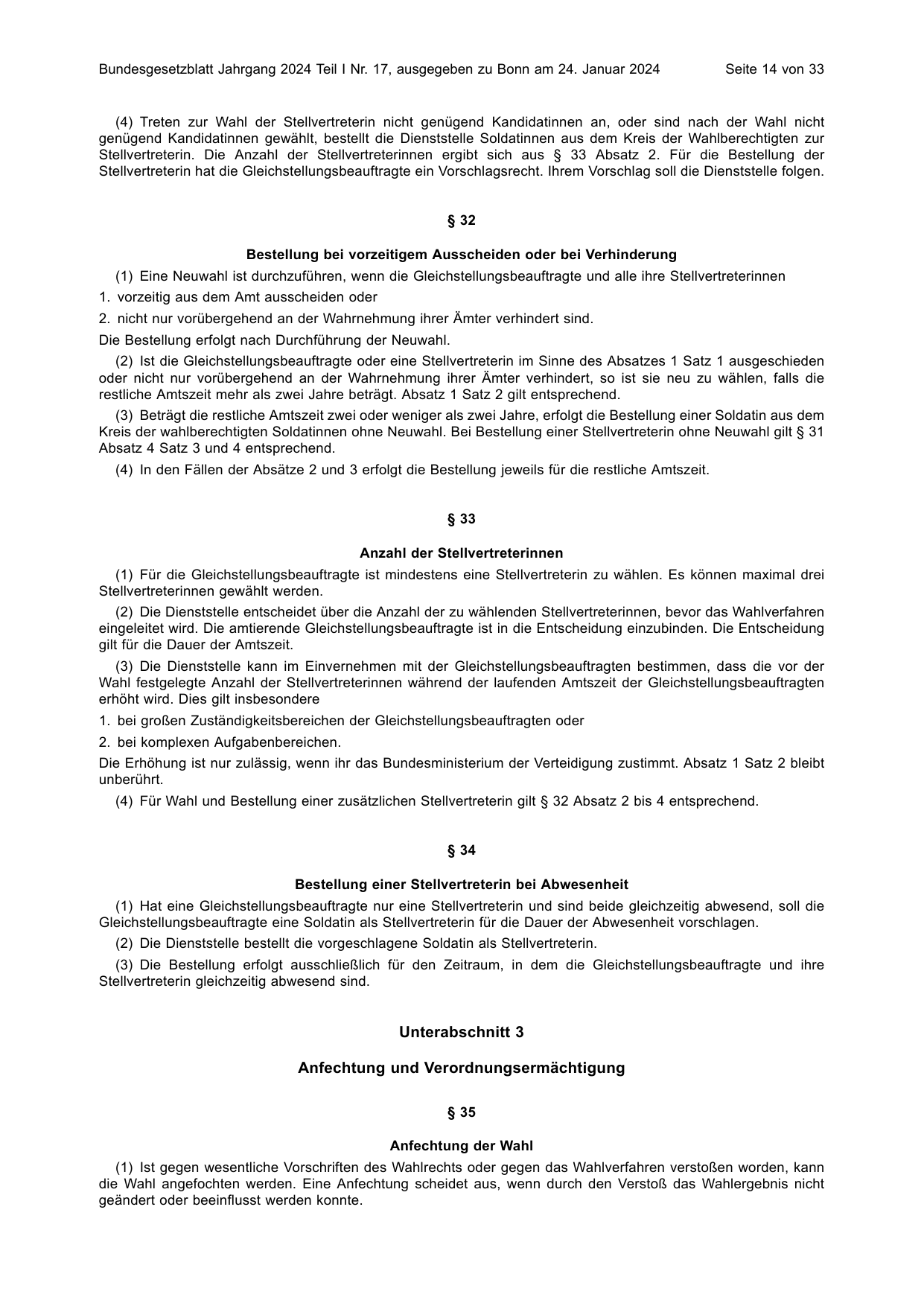 BGBl. 2024, Seite 14 — Originalseite als Abbildung