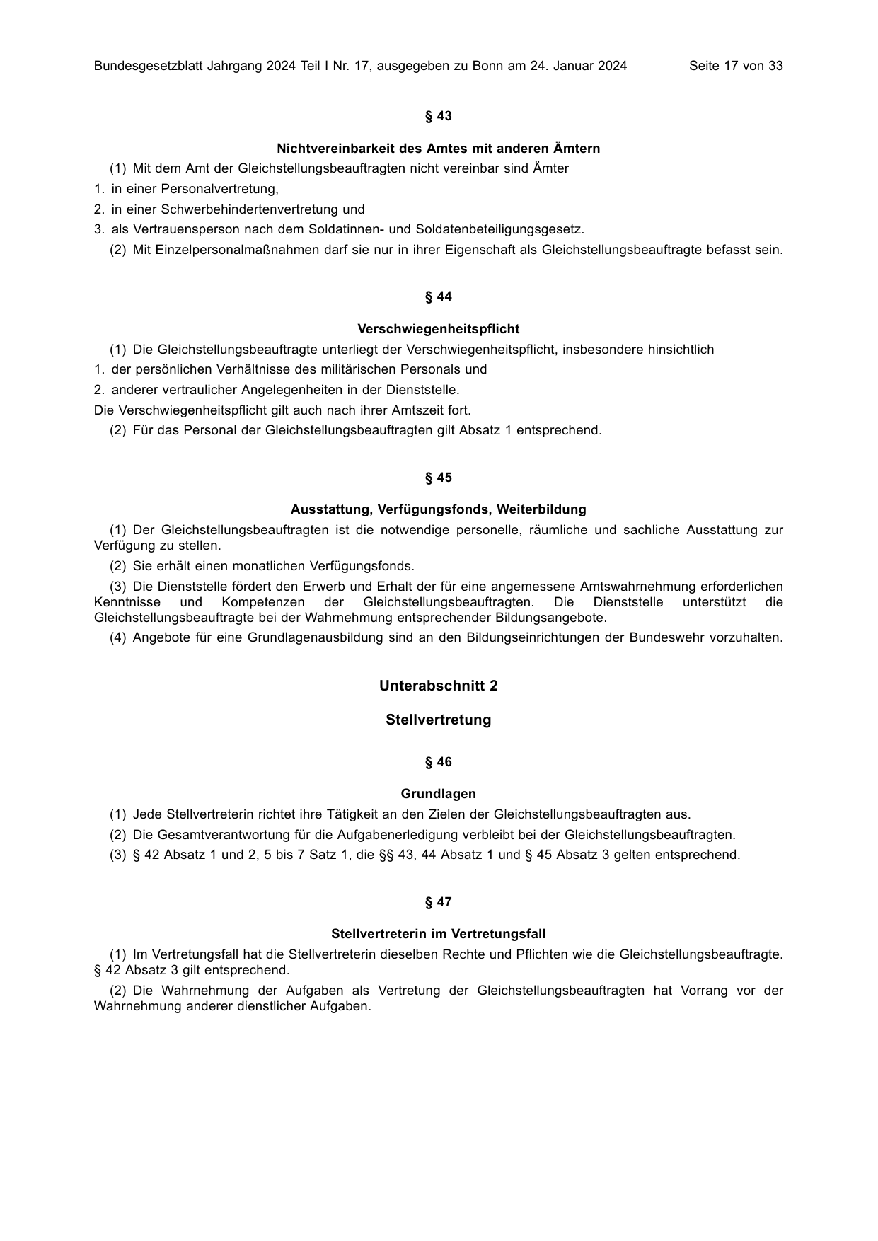 BGBl. 2024, Seite 17 — Originalseite als Abbildung