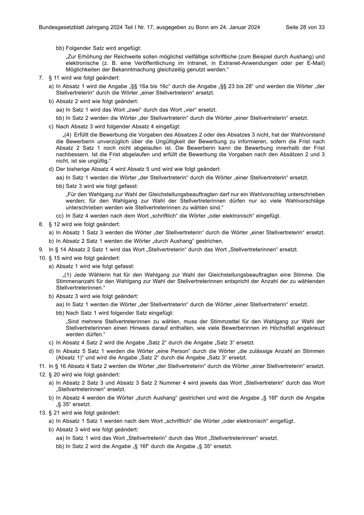 BGBl. 2024, Seite 28 — Originalseite als Abbildung